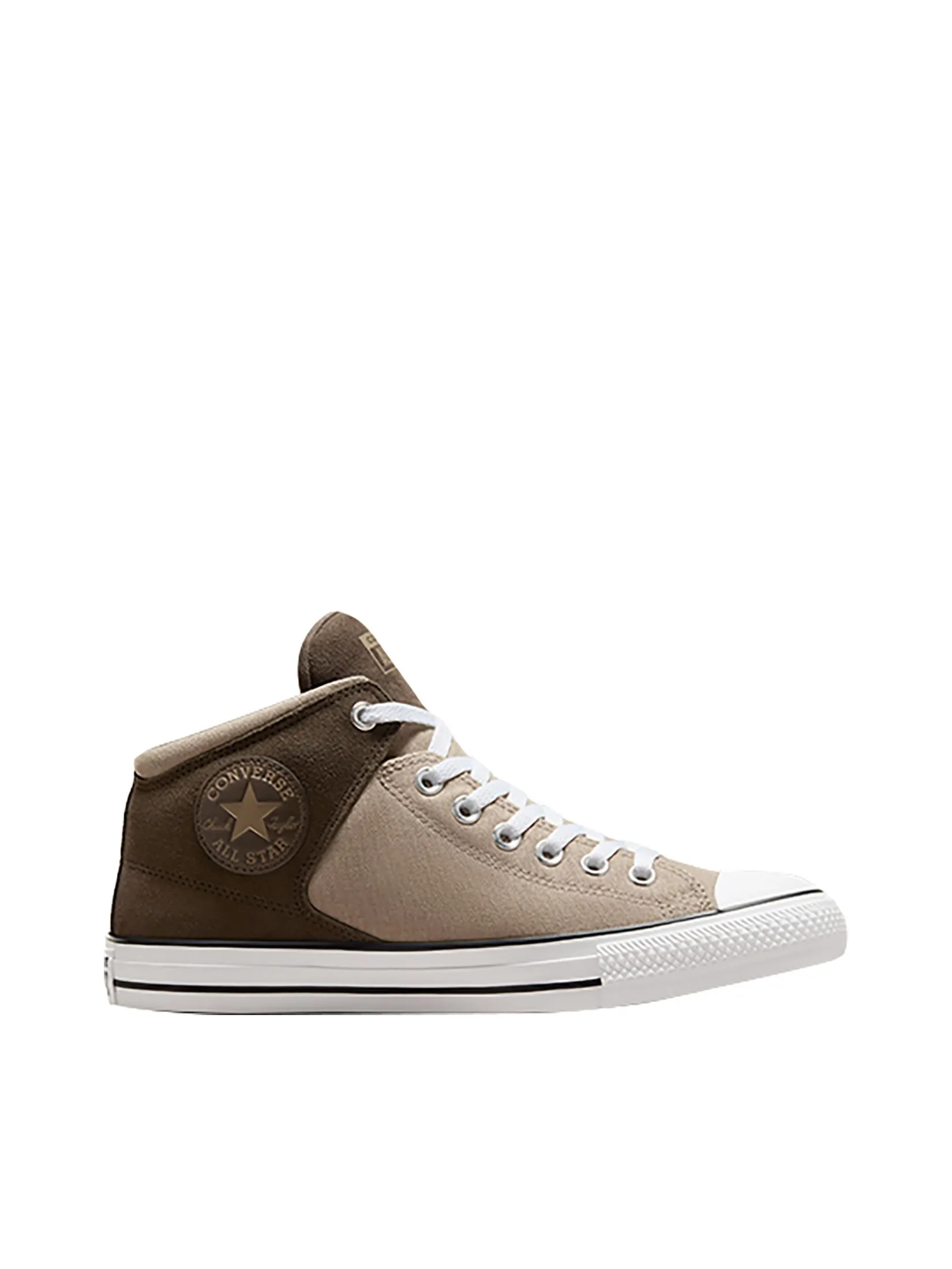 CONVERSE Men Sneakers Ctas High Street Mixed Materials Mid Brown CONVERSE Men Sneakers Ctas High Street Mixed Materials Mid Brown
