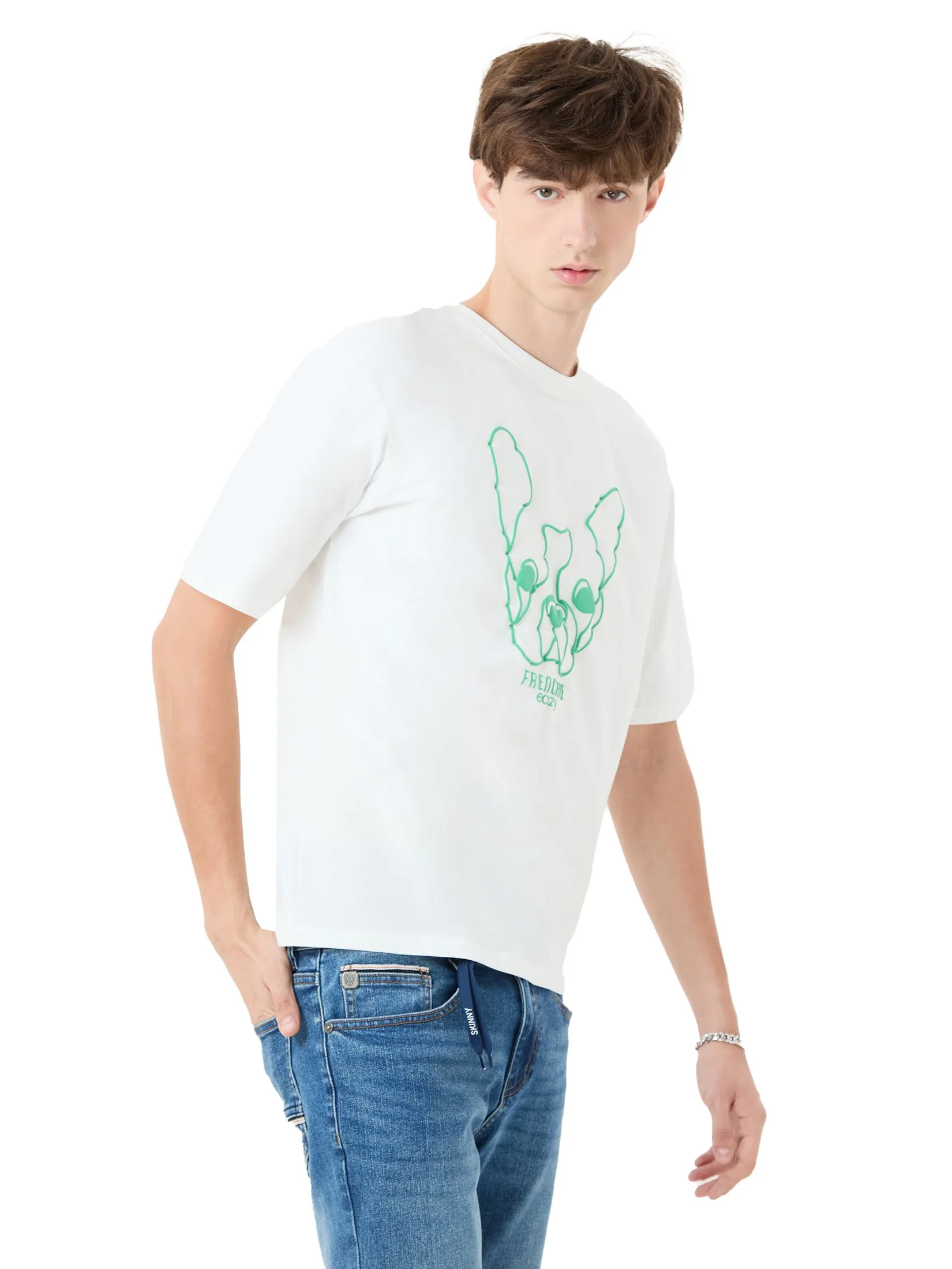 ESP Frenchie Eazy Tee Shirt Men White ESP Frenchie Eazy Tee Shirt Men White