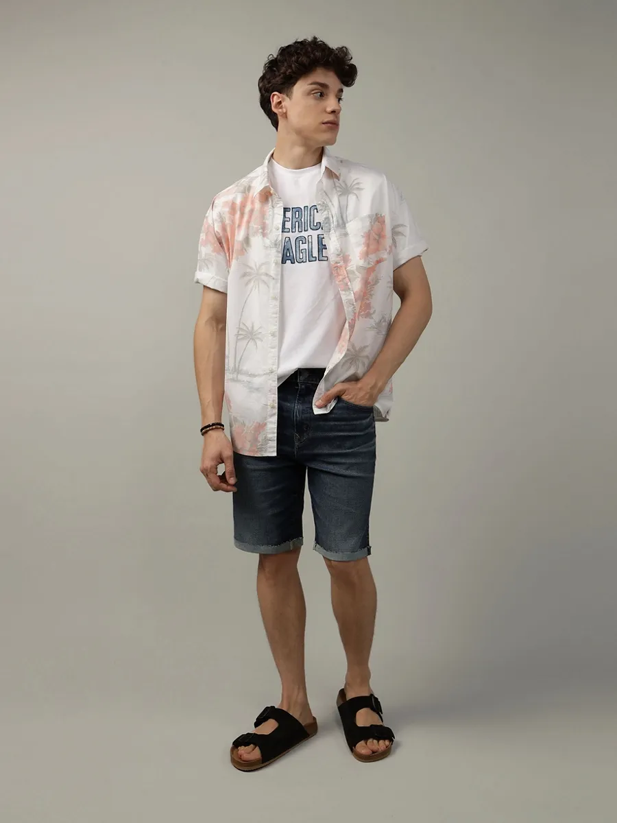 American Eagle MEN IDRIS ISLAND SS OVERSIZED CSC COTTON RAYON 654 DUSTY PINK American Eagle MEN IDRIS ISLAND SS OVERSIZED CSC COTTON RAYON 654 DUSTY PINK