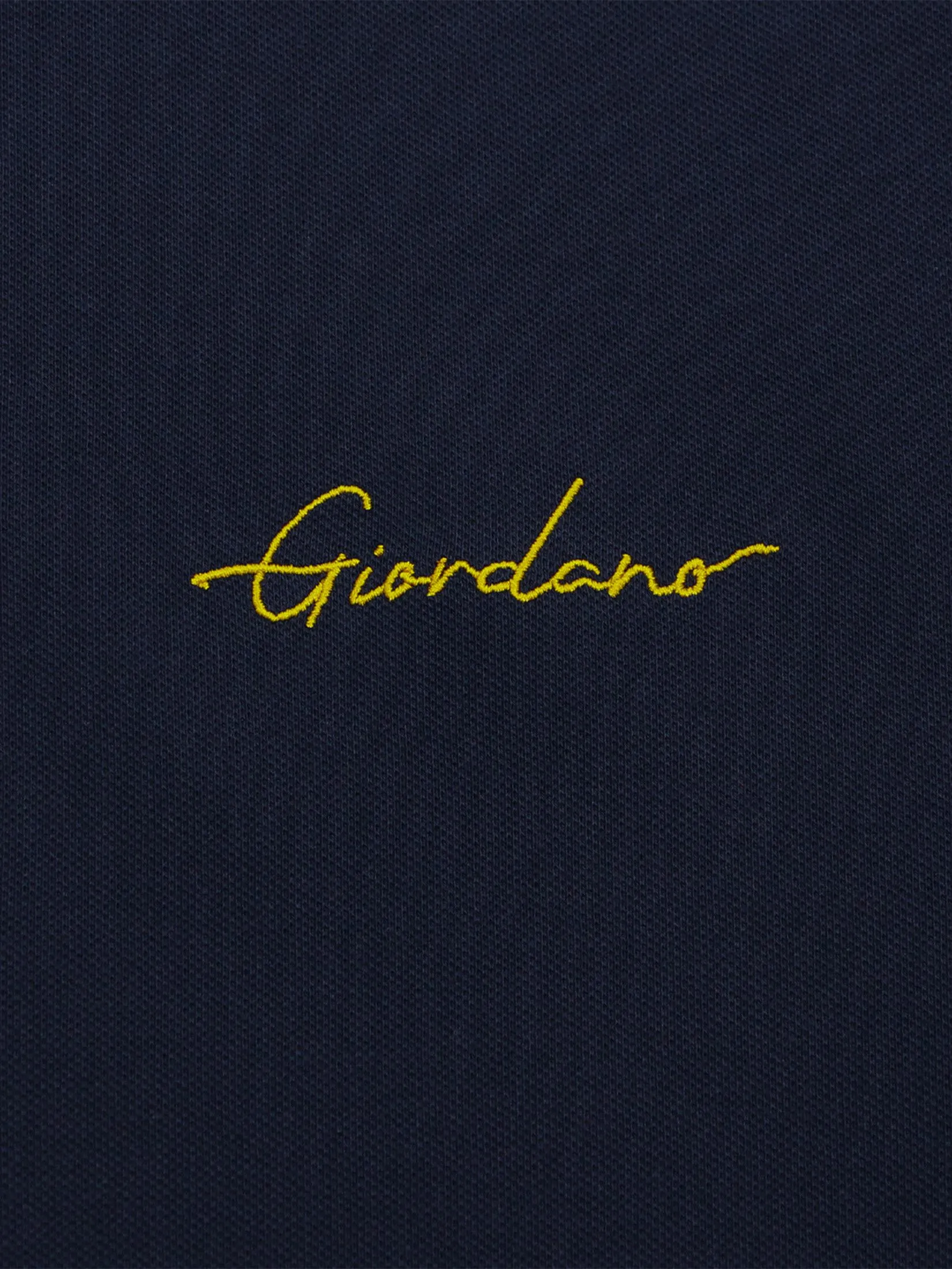 GIORDANO Men's Slim Embroidery Bold Polo (Signature) Navy GIORDANO Men's Slim Embroidery Bold Polo (Signature) Navy