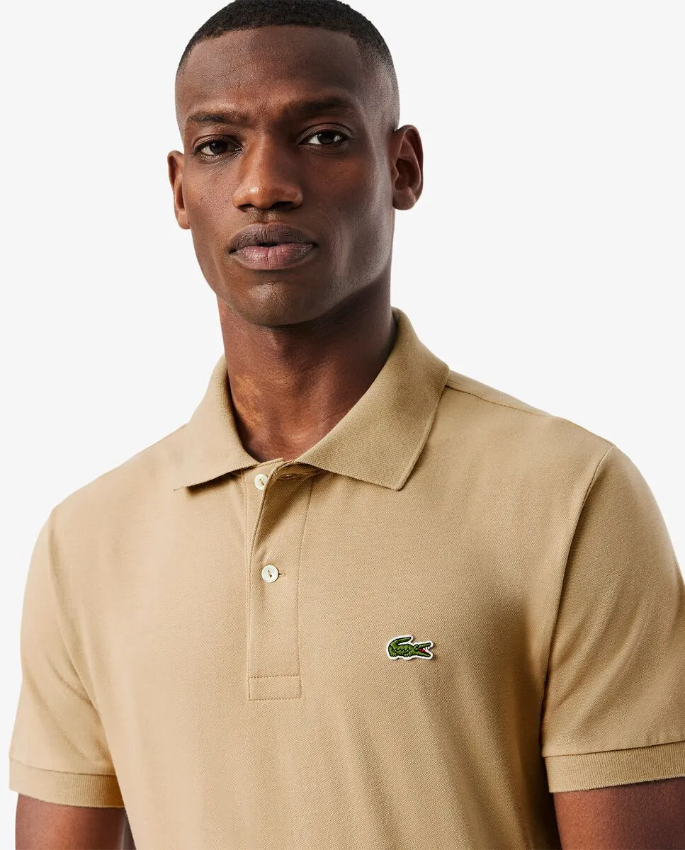 LACOSTE Classic Fit L.12.12 LIGHT Piqu  Polo Shirt Beige LACOSTE Classic Fit L.12.12 LIGHT Piqu  Polo Shirt Beige