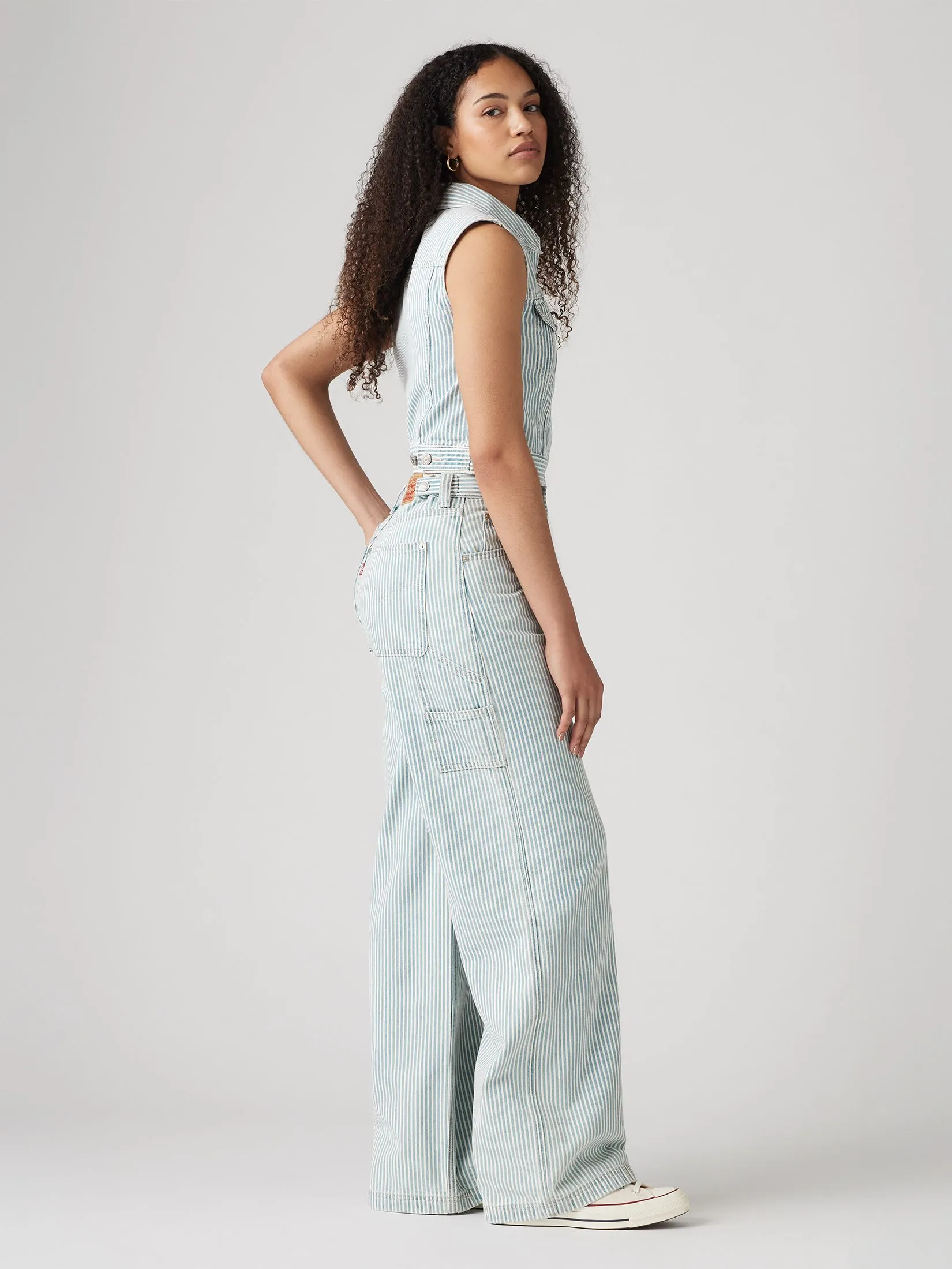 LEVI'S Women's Cinch Baggy Carpenter Pants Light Blue LEVI'S Women's Cinch Baggy Carpenter Pants Light Blue
