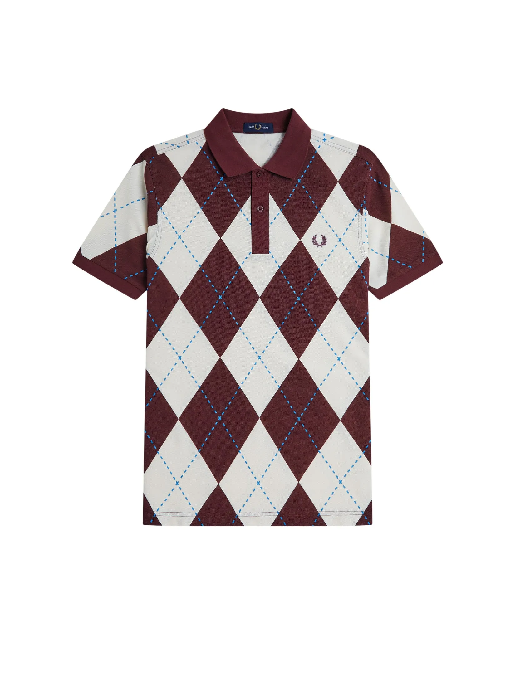 Fred Perry Men ARGYLE PRINT POLO SHIRT        Multicolor Fred Perry Men ARGYLE PRINT POLO SHIRT        Multicolor