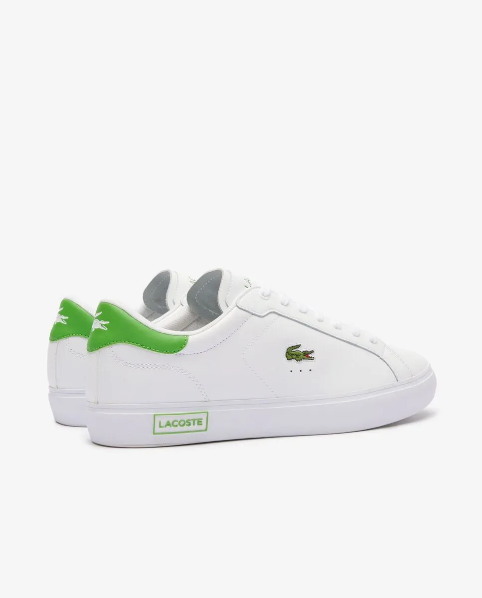 LACOSTE White Men’s Powercourt Leather Trainers LACOSTE White Men’s Powercourt Leather Trainers