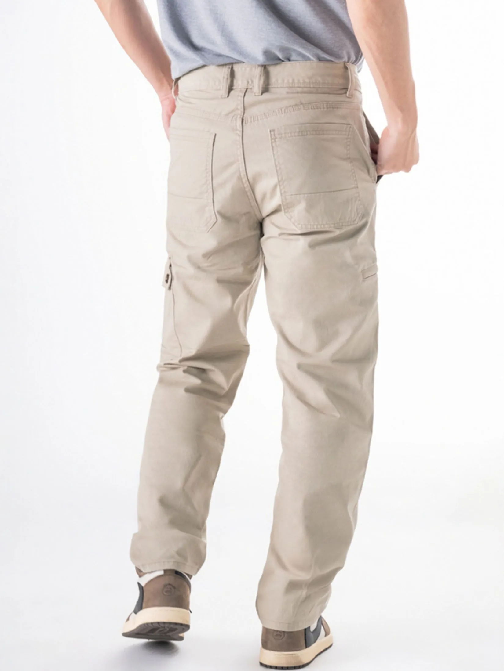 Era-won Men's Cargo trousers skinny crop fit Beige Era-won Men's Cargo trousers skinny crop fit Beige