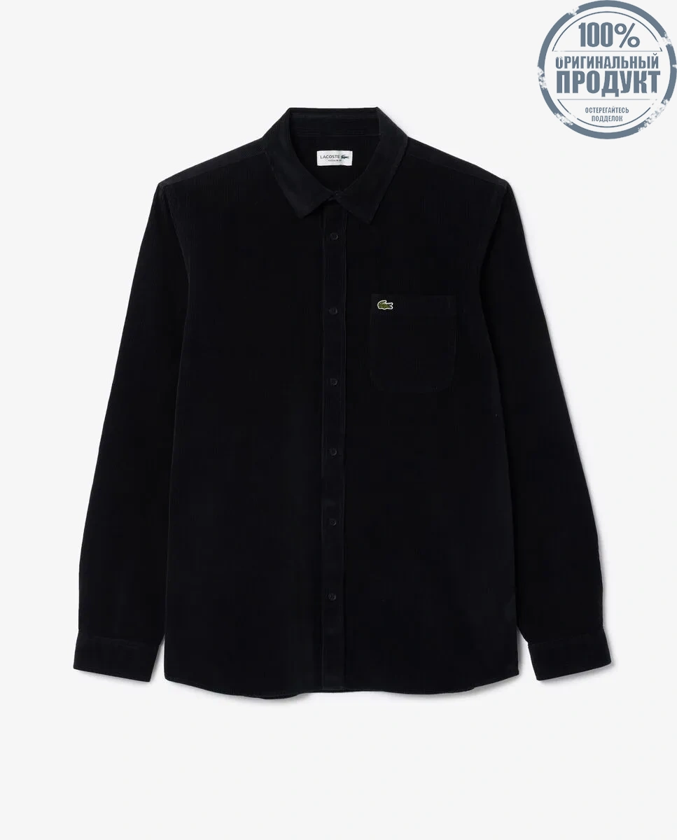 LACOSTE Regular Fit Velour Shirt Blue LACOSTE Regular Fit Velour Shirt Blue