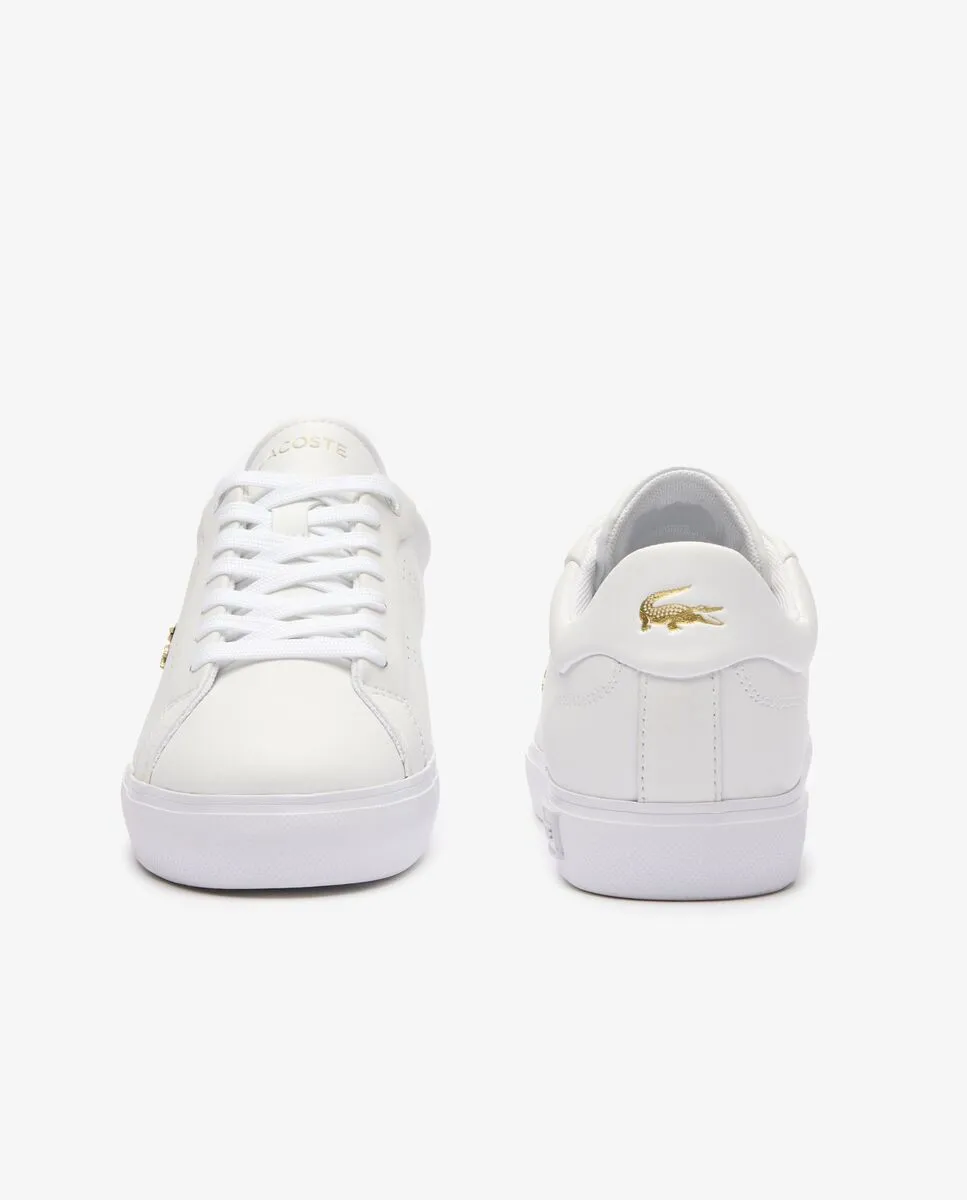 LACOSTE Women’s Powercourt 2.0 Leather Trainers White LACOSTE Women’s Powercourt 2.0 Leather Trainers White