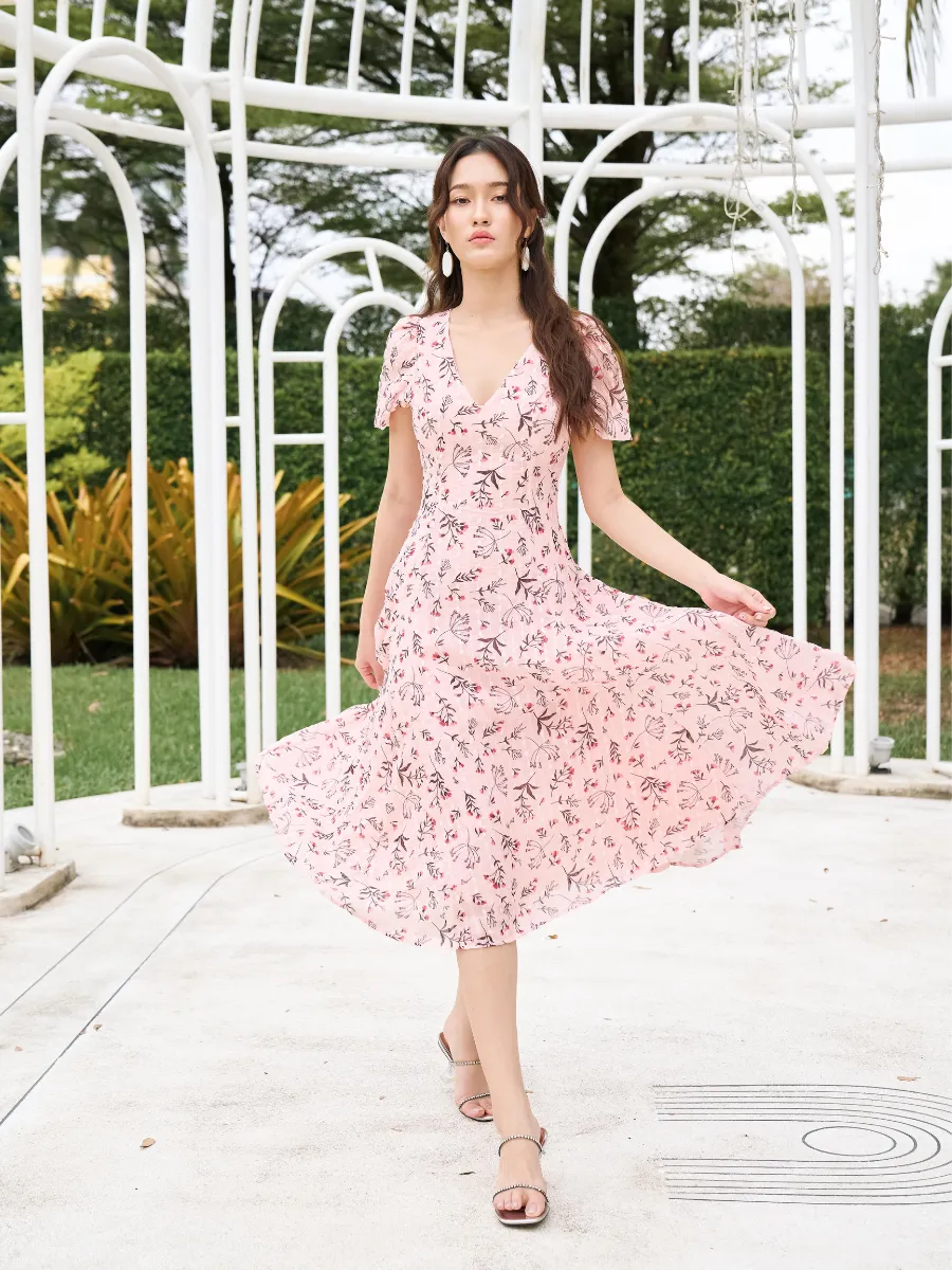 ROSE THE LABEL Pink-Angelica dress