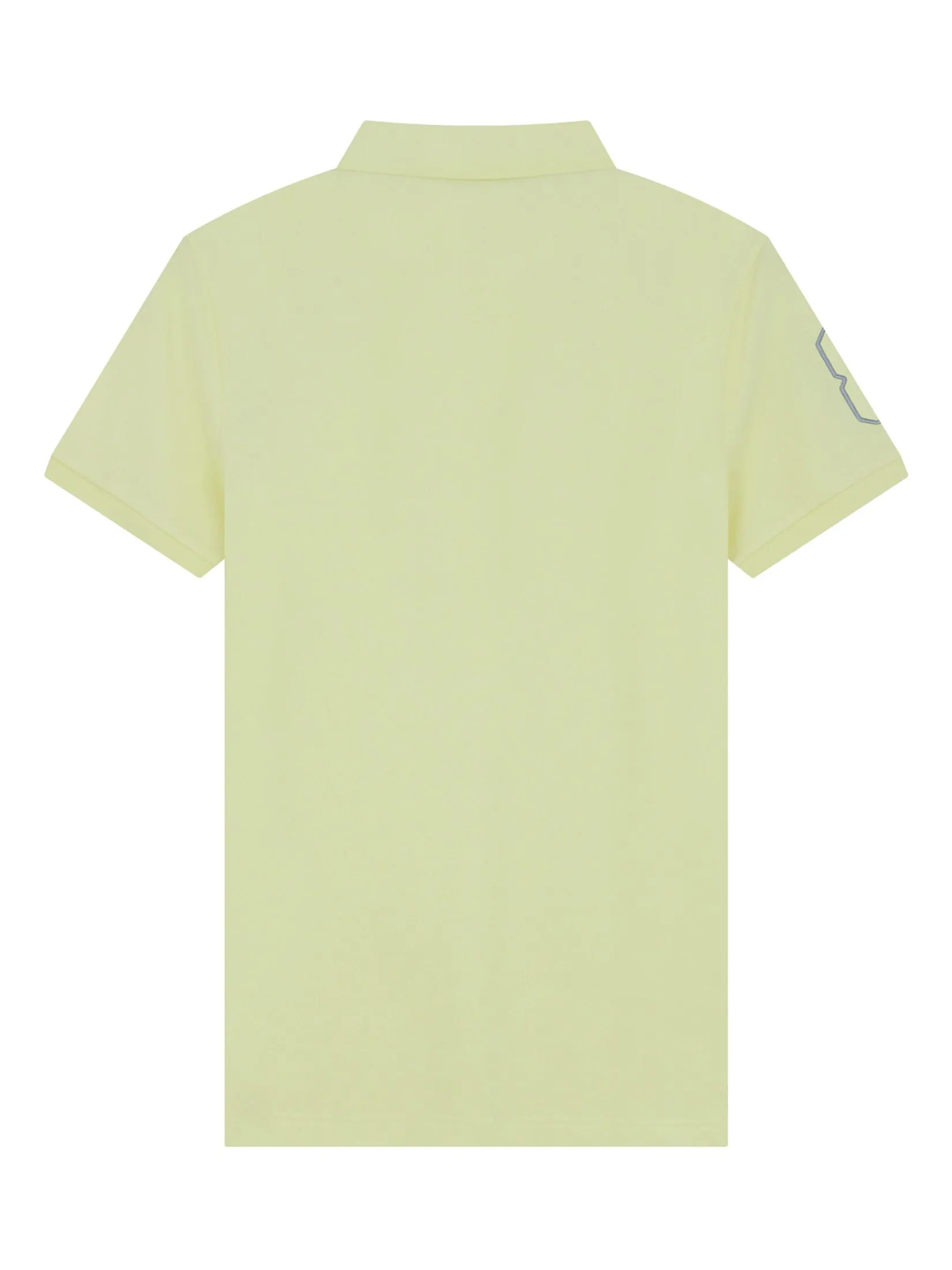 GIORDANO Men's Slim Embroidery Bold Polo (3D Lion) Wax Yellow GIORDANO Men's Slim Embroidery Bold Polo (3D Lion) Wax Yellow