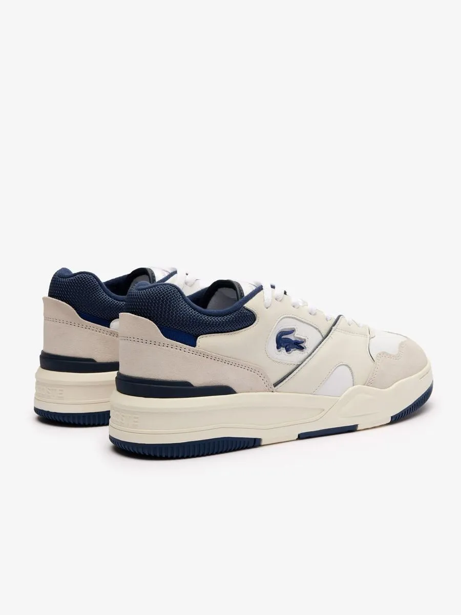 LACOSTE White Men’s Lineshot Leather Logo Trainers LACOSTE White Men’s Lineshot Leather Logo Trainers