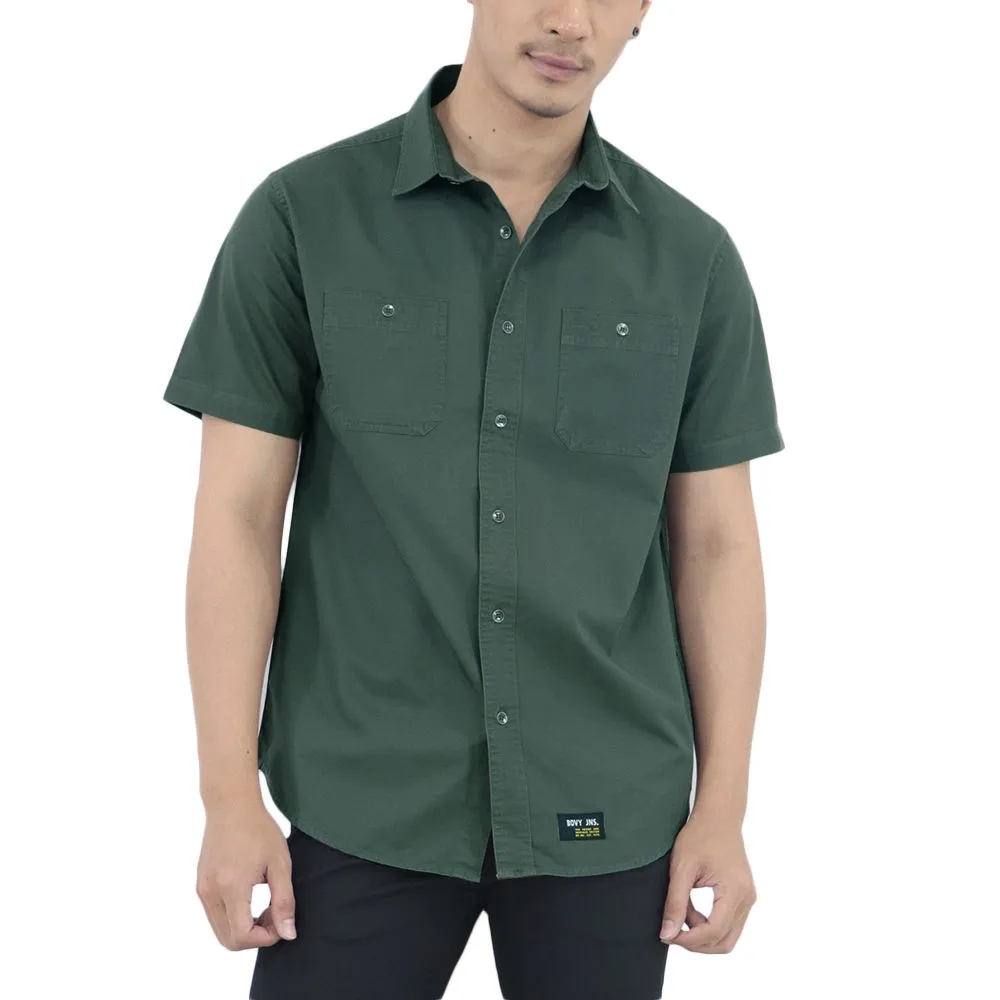 BOVY BAS3900 -  SHIRT OLIVE BASIC SLIM BOVY BAS3900 -  SHIRT OLIVE BASIC SLIM