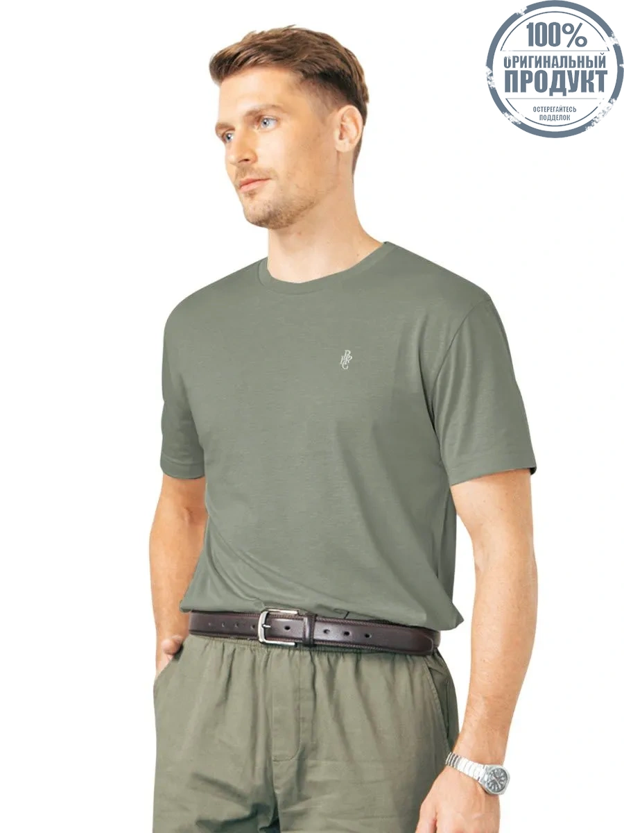 BEVERLY HILLS POLO CLUB Army Green Unisex T-Shirt REGULAR-FIT Model BNSP102 BEVERLY HILLS POLO CLUB Army Green Unisex T-Shirt REGULAR-FIT Model BNSP102