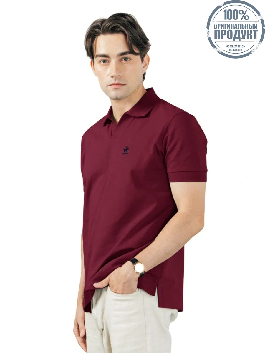 BEVERLY HILLS POLO CLUB Red Men Polo Shirts Model BV2I001 BEVERLY HILLS POLO CLUB Red Men Polo Shirts Model BV2I001