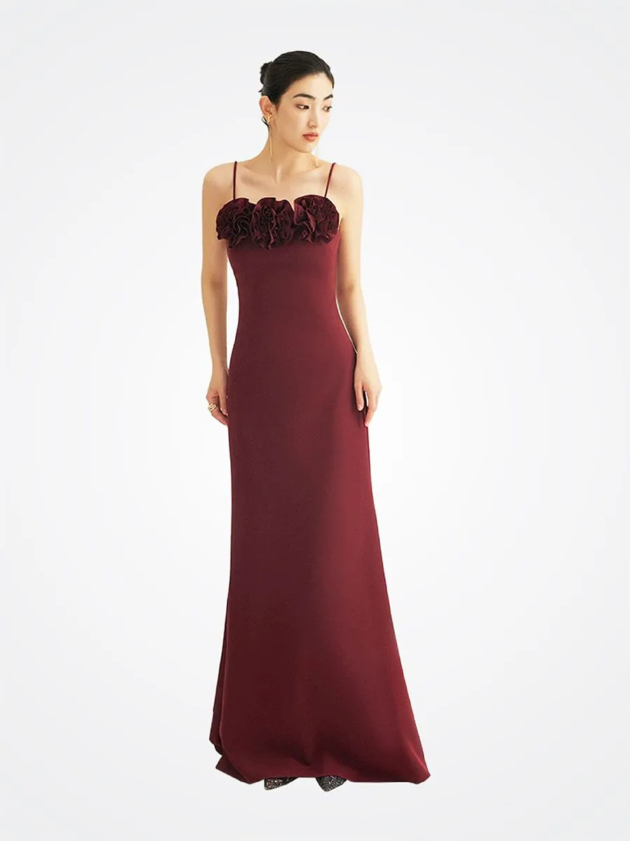 Goudinrqc Women Burgundy Beauty Luxury Evening Dress Goudinrqc Women Burgundy Beauty Luxury Evening Dress