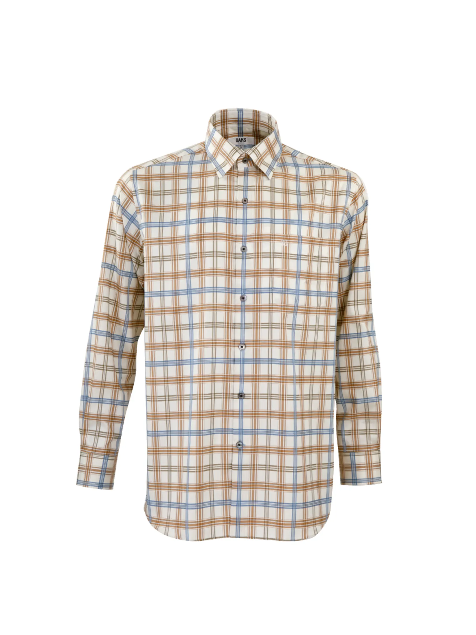 DAKS Men Long Sleeve Shirt Regular Fit Cream DAKS Men Long Sleeve Shirt Regular Fit Cream