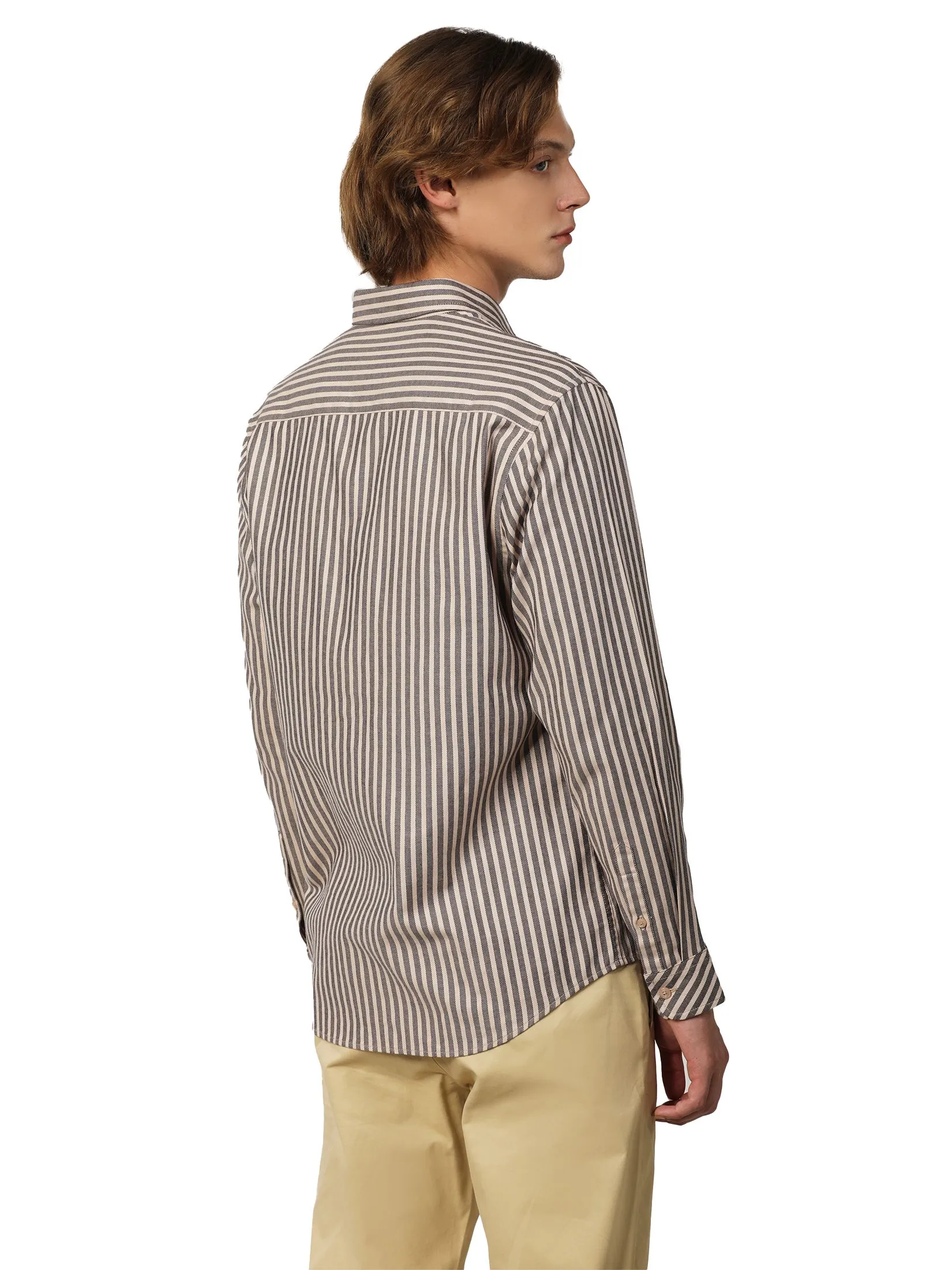 JOHN HENRY Men's Long Sleeves Shirts (Slim Fit) ICONIC AF Brown JOHN HENRY Men's Long Sleeves Shirts (Slim Fit) ICONIC AF Brown