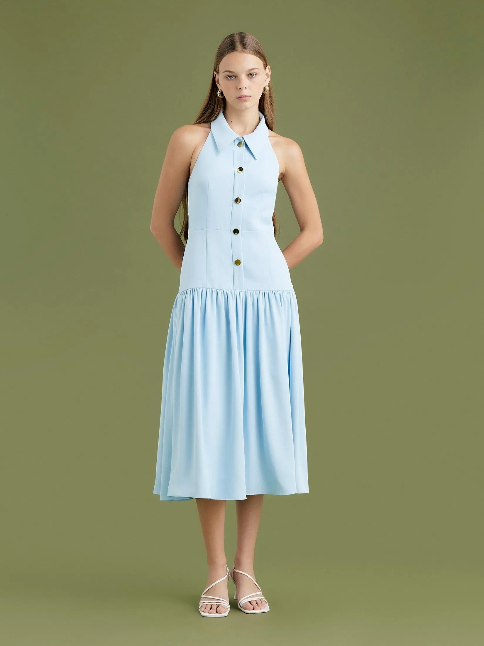ASV (AW24) Breonna Halterneck Women Dress Blue ASV (AW24) Breonna Halterneck Women Dress Blue