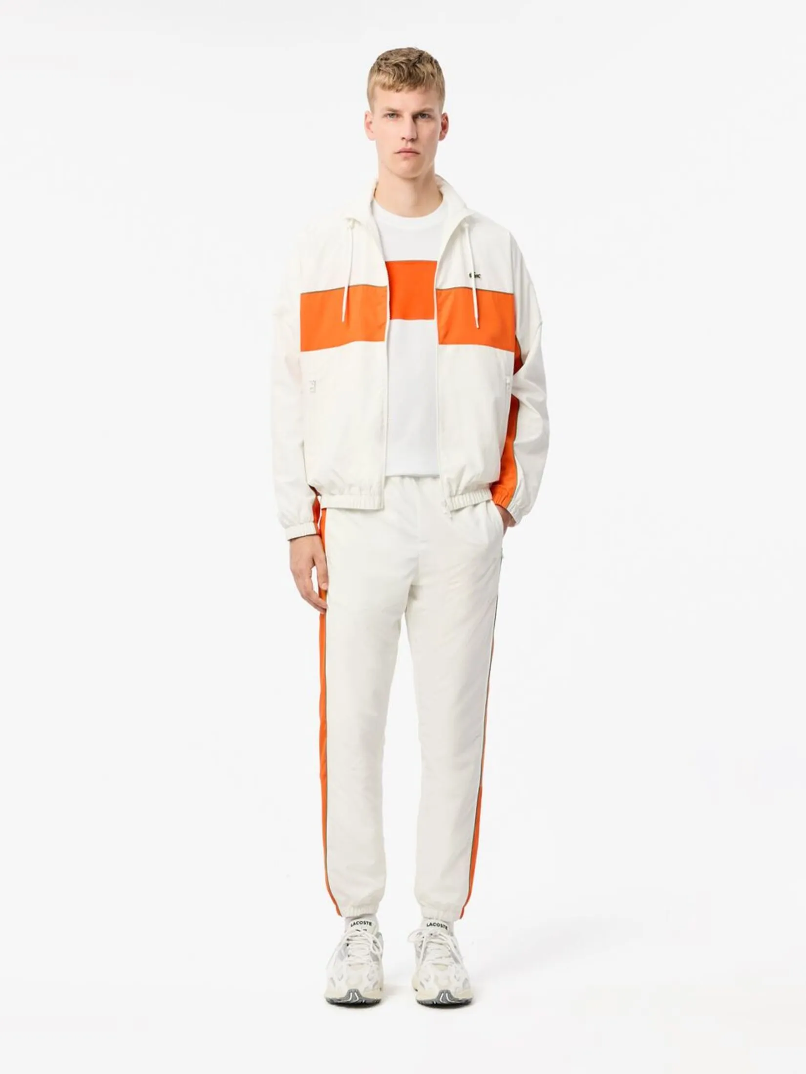 LACOSTE Cotton Colour-Block T-shirt White LACOSTE Cotton Colour-Block T-shirt White