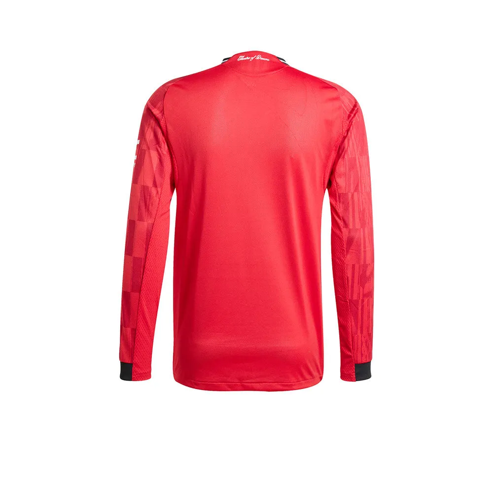 ADIDAS Men Manchester United Home Authentic 2025/26 Long Sleeve Jersey Red - AD001AP512ELTH