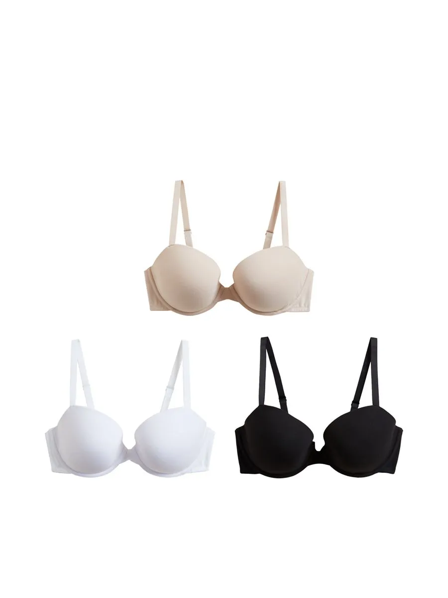 MARKS & SPENCER Women T-Shirt Bras Cotton Rich Wired Balcony Pack 3 Pcs MARKS & SPENCER Women T-Shirt Bras Cotton Rich Wired Balcony Pack 3 Pcs