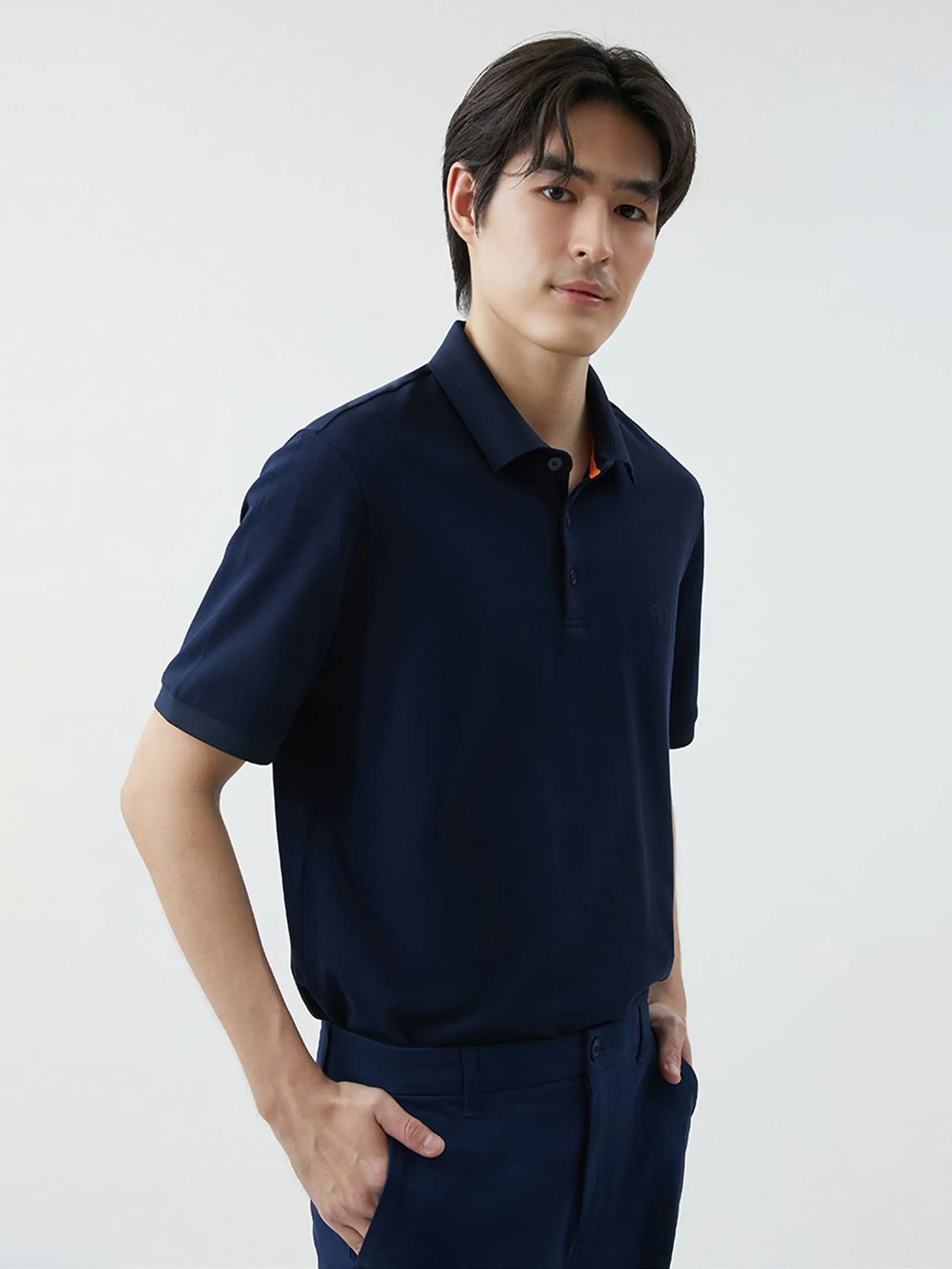 DAPPER DAPPER DP Iconic Polo Shirt Navy DAPPER DAPPER DP Iconic Polo Shirt Navy