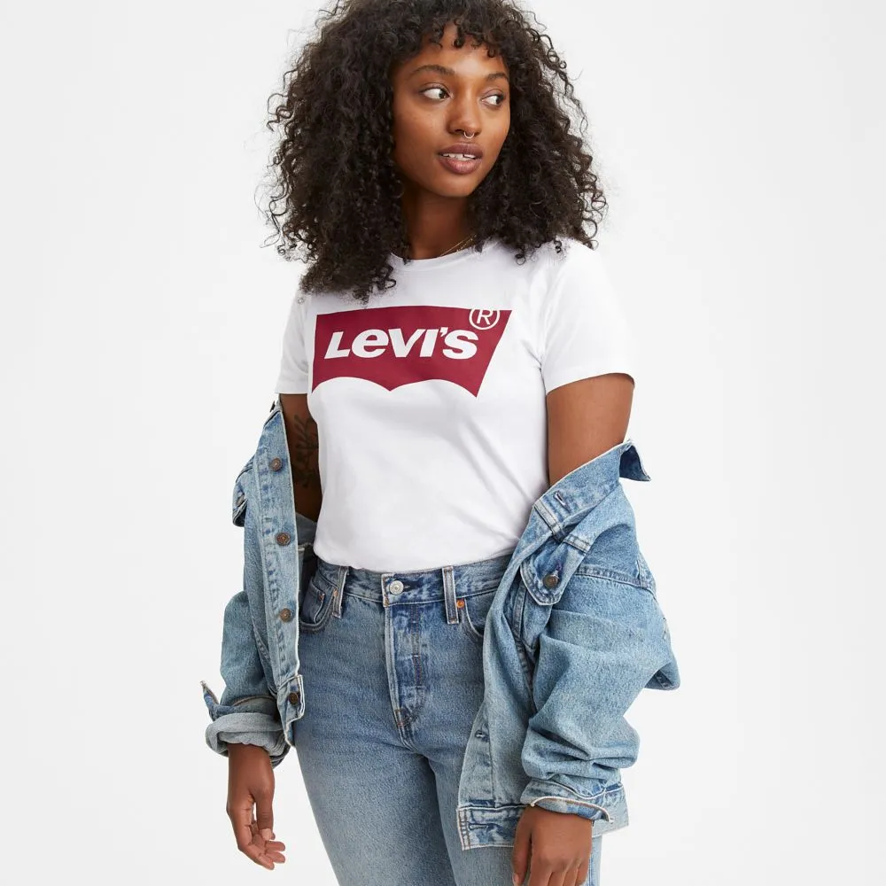 LEVI'S Women's Perfect Tee Batwing Logo 17369-0053 White LEVI'S Women's Perfect Tee Batwing Logo 17369-0053 White