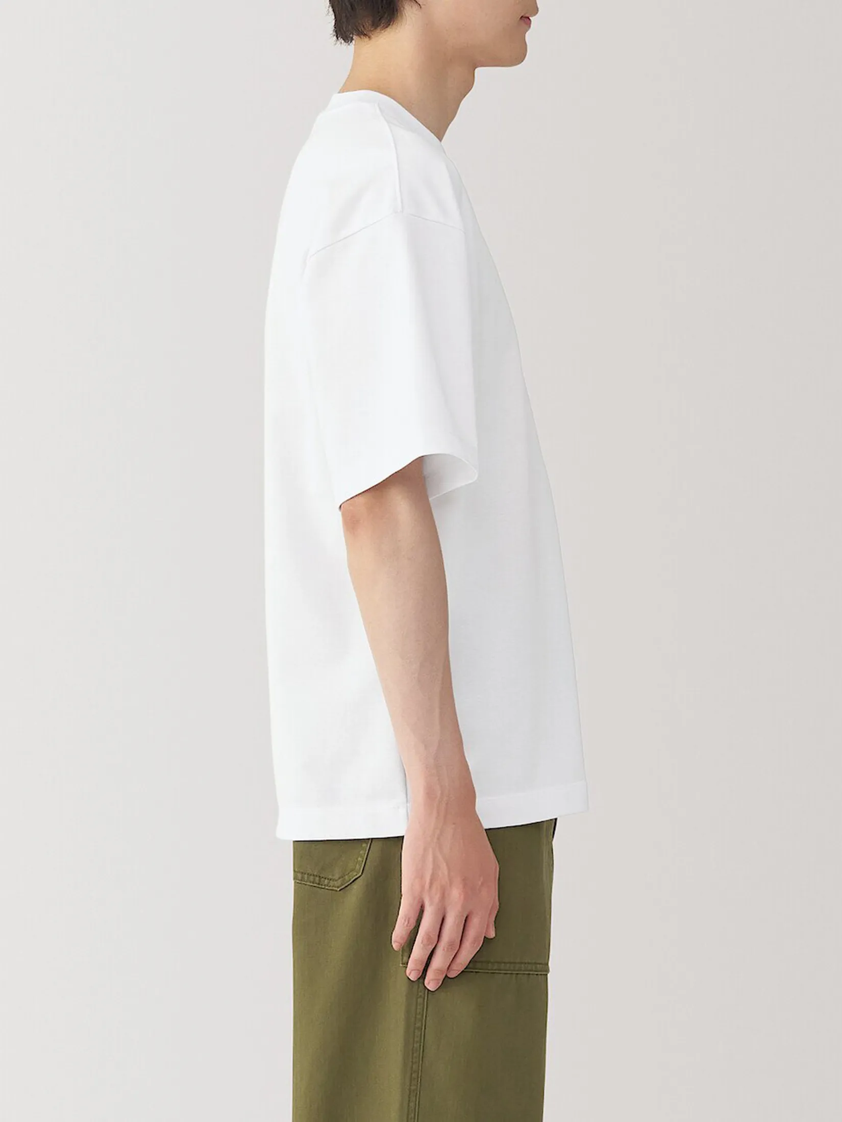 MUJI Men T-Shirt Cool Touch Short Sleeve MUJI Men T-Shirt Cool Touch Short Sleeve