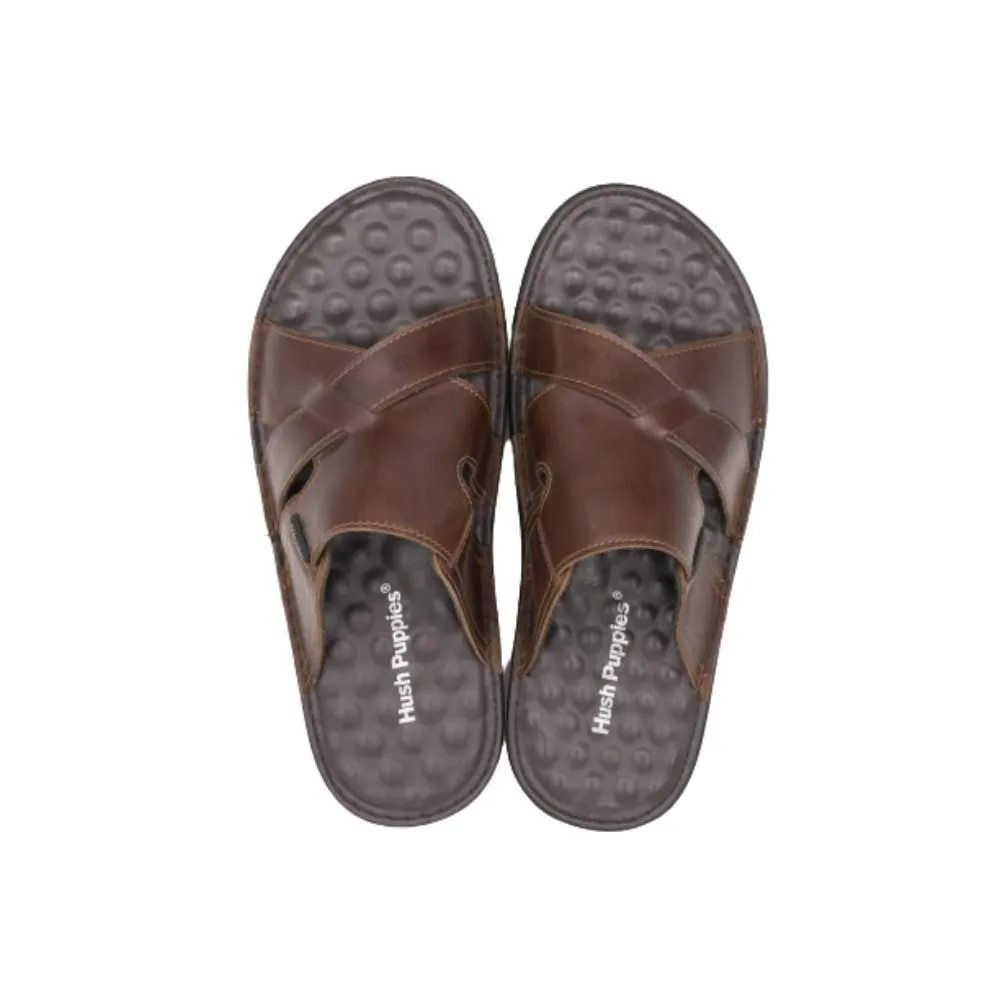 HUSH PUPPIES Men's Shoes Model Damon HP 8HSFB16C0F - BROWN Sandals Slides HUSH PUPPIES Men's Shoes Model Damon HP 8HSFB16C0F - BROWN Sandals Slides