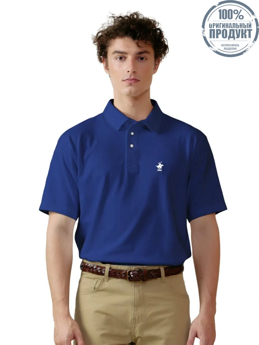 BEVERLY HILLS POLO CLUB Blue Men Polo Shirts Model BN2C105 BEVERLY HILLS POLO CLUB Blue Men Polo Shirts Model BN2C105