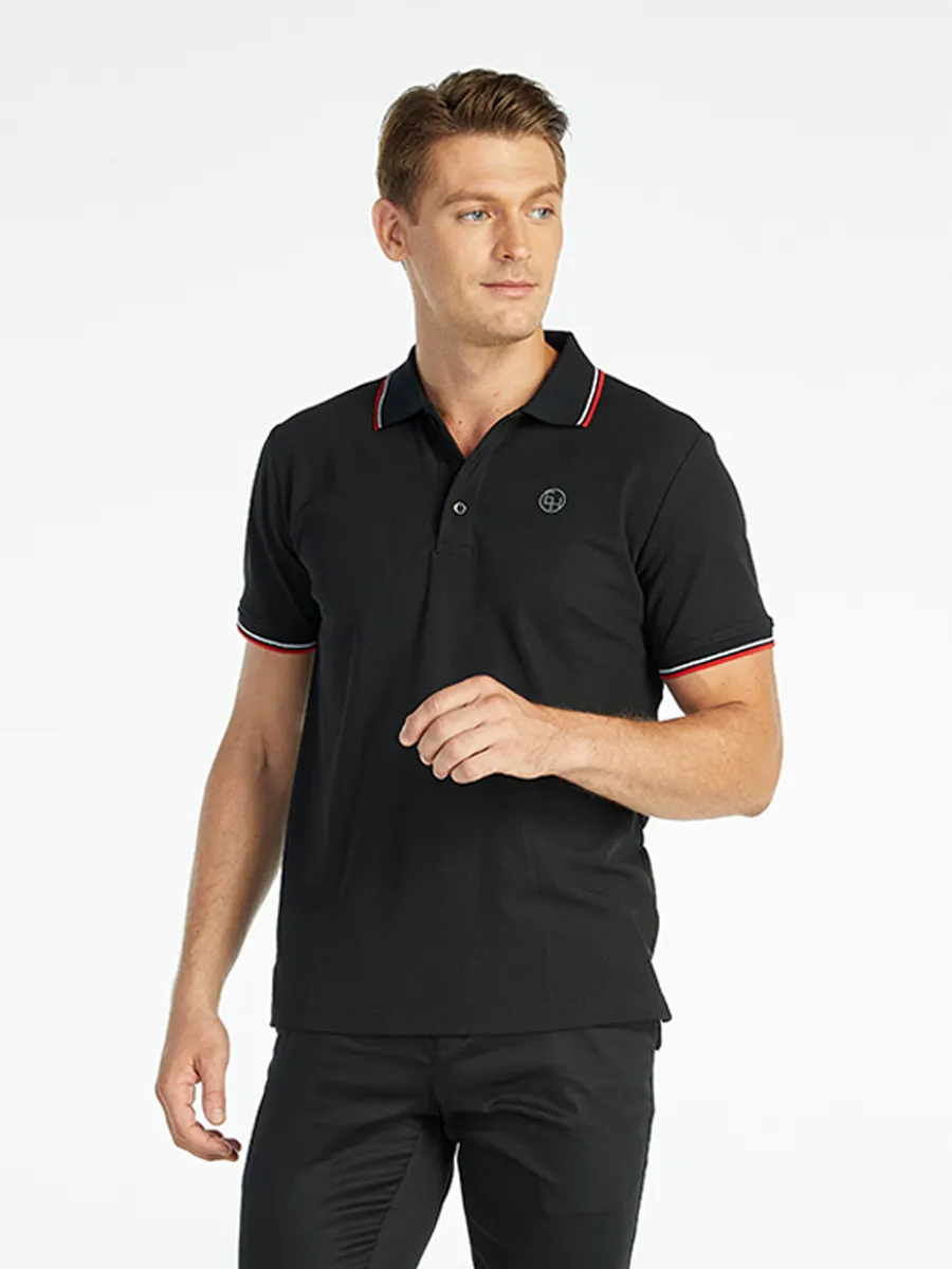 ELLE HOMME MEN POLO SHIRT W8K903BL - BLACK ELLE HOMME MEN POLO SHIRT W8K903BL - BLACK