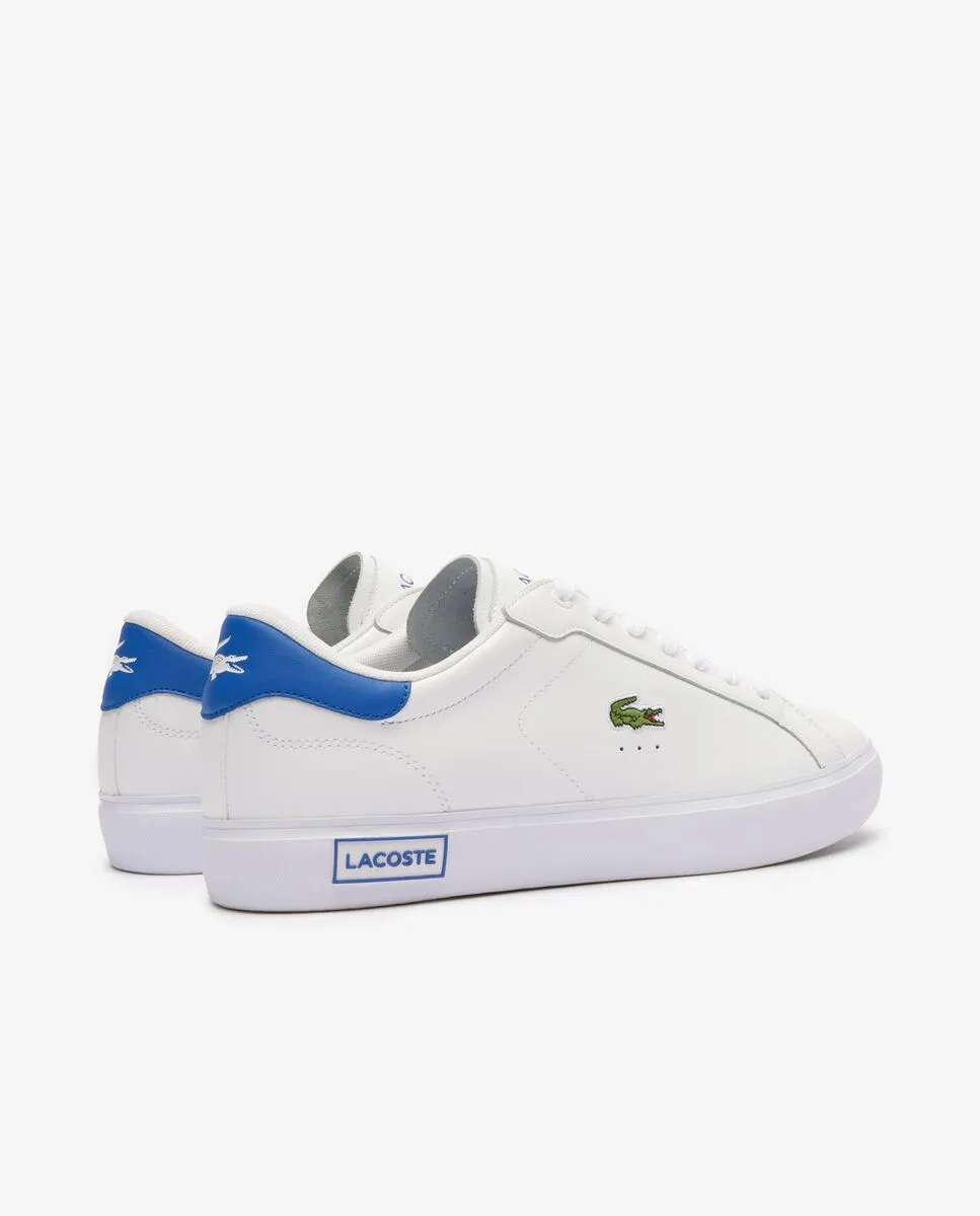 LACOSTE White  Men’s Powercourt Leather Trainers LACOSTE White  Men’s Powercourt Leather Trainers