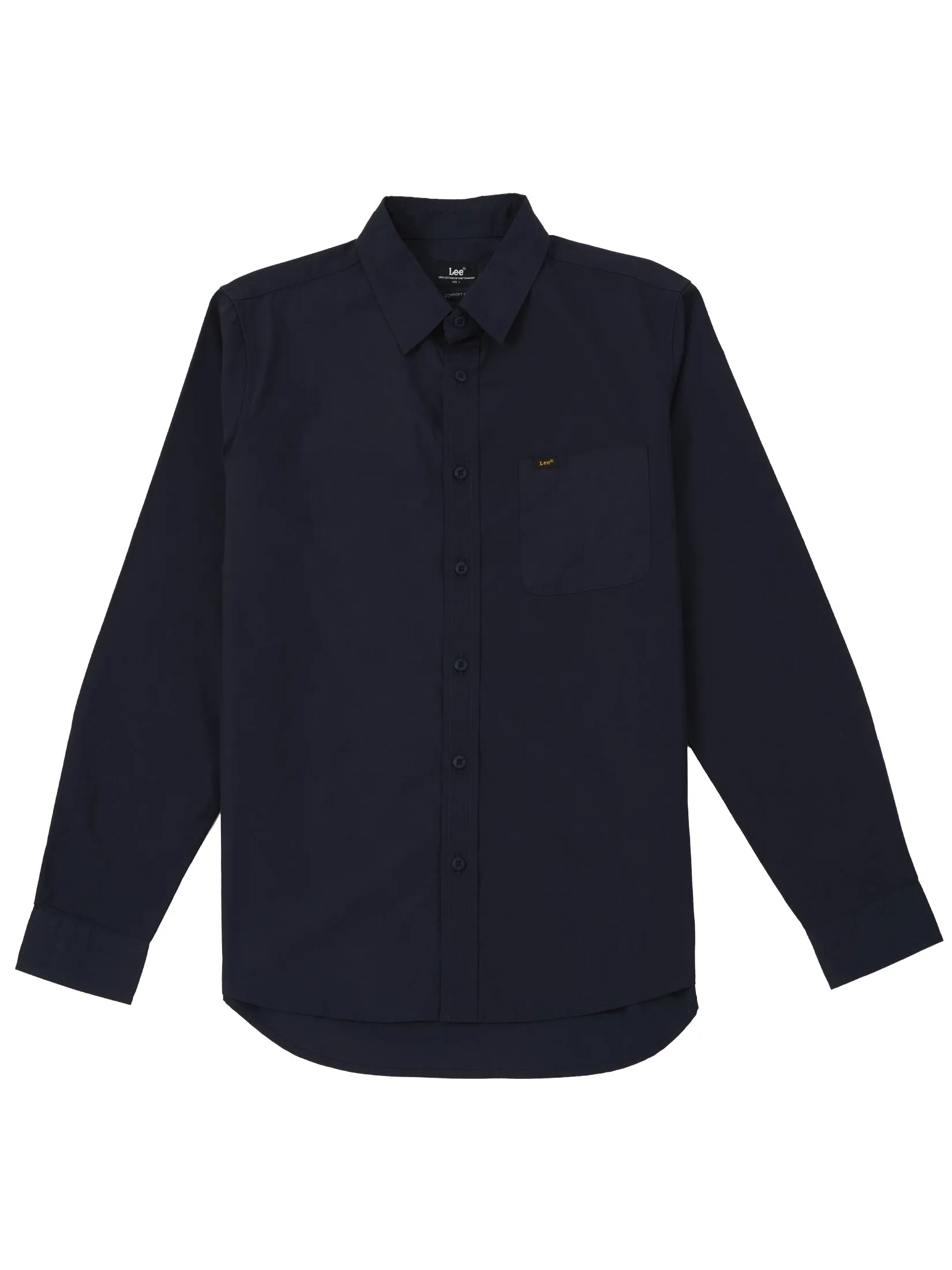 LEE Men's Shirt Long Sleeve Comfort Fit Navy