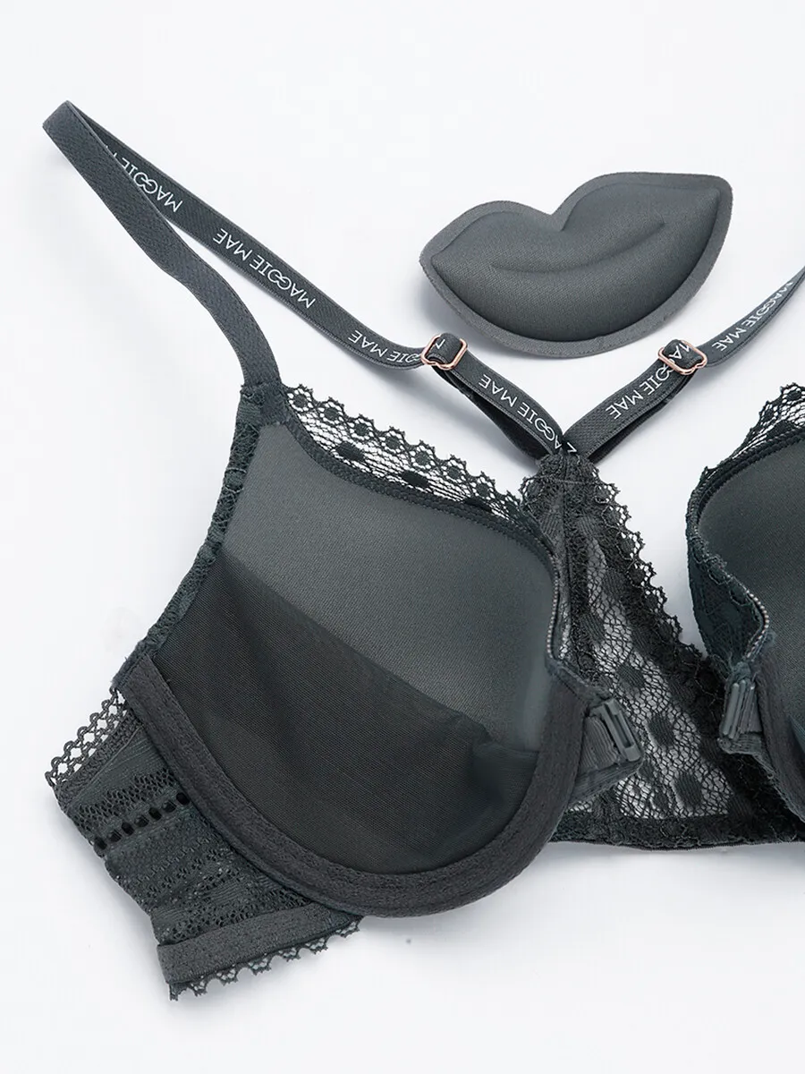 SABINA Maggie Mae Call Me Your Darling Wired Bra - Dark Grey SABINA Maggie Mae Call Me Your Darling Wired Bra - Dark Grey