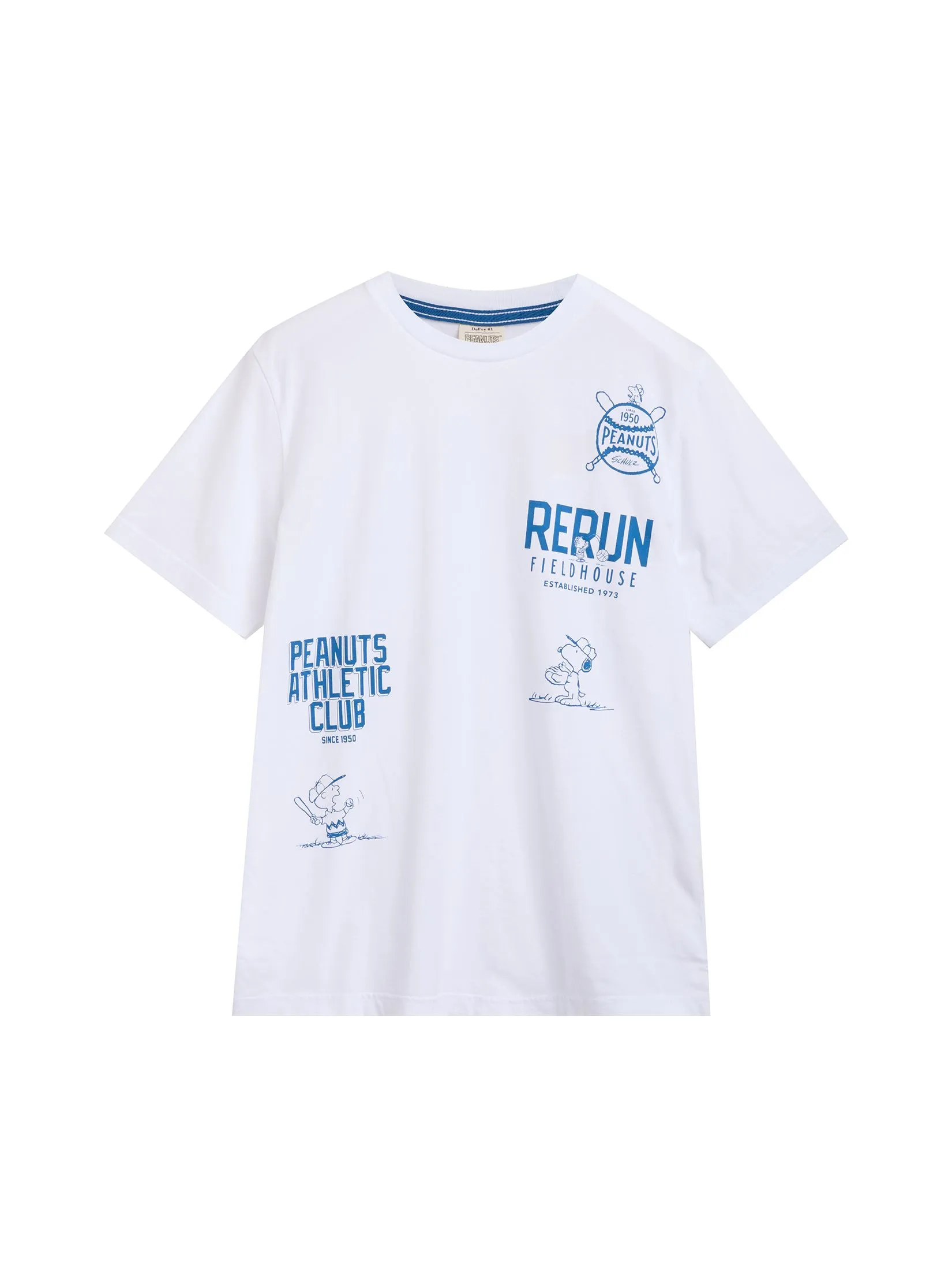 DEFRY 01 Men T-Shirt Short Sleeves Snoopy 2505FTSM044 White DEFRY 01 Men T-Shirt Short Sleeves Snoopy 2505FTSM044 White