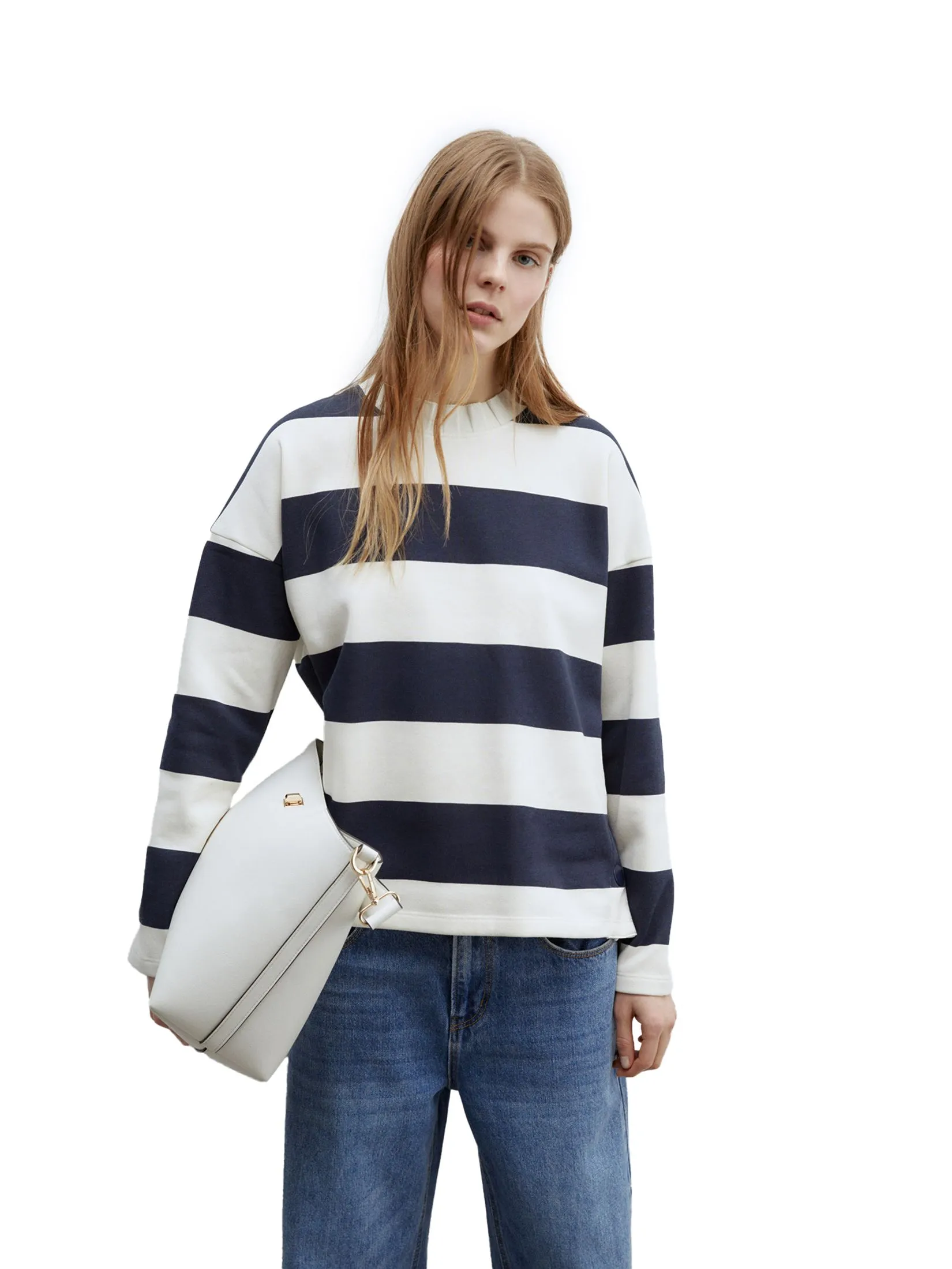 SFERA Women Sweatshirt Details Ribbed SFERA Women Sweatshirt Details Ribbed
