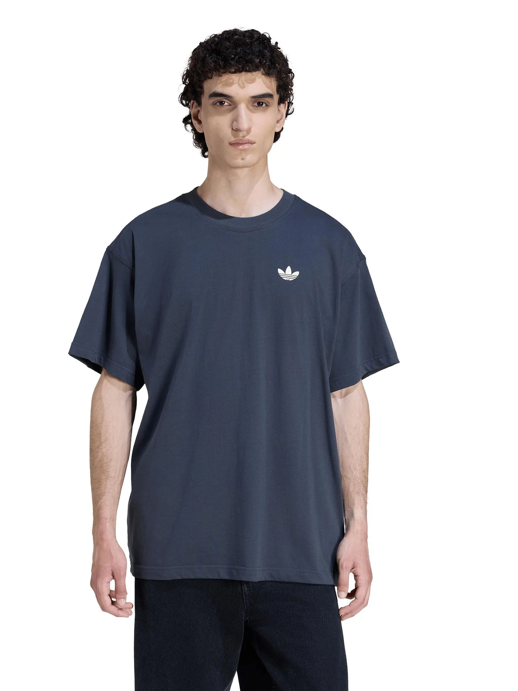 ADIDAS Men T-Shirt Revtext GFX KS8484 Dark Grey / Carbon ADIDAS Men T-Shirt Revtext GFX KS8484 Dark Grey / Carbon