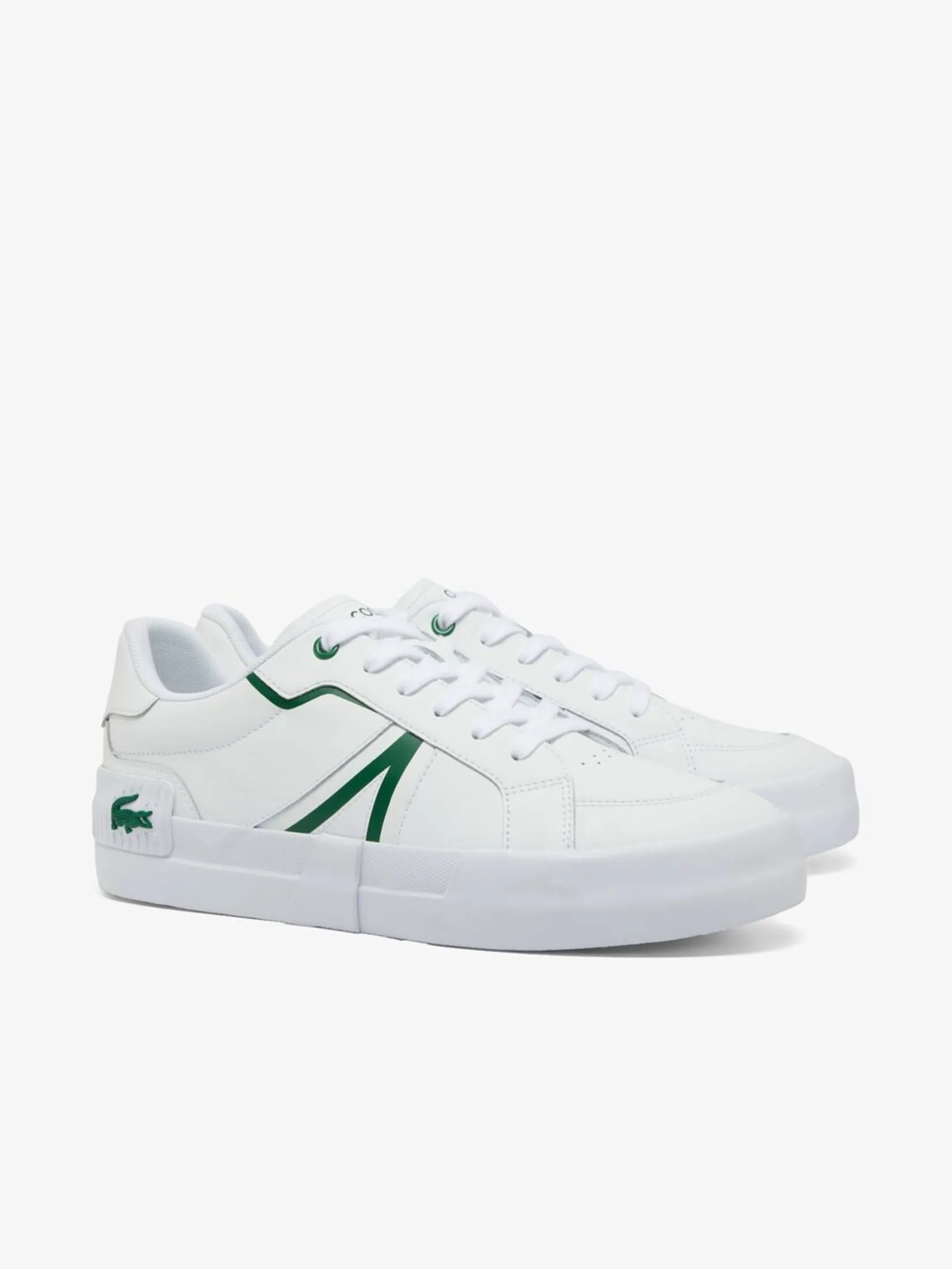 LACOSTE Men’s L004 Leather Sneakers White LACOSTE Men’s L004 Leather Sneakers White