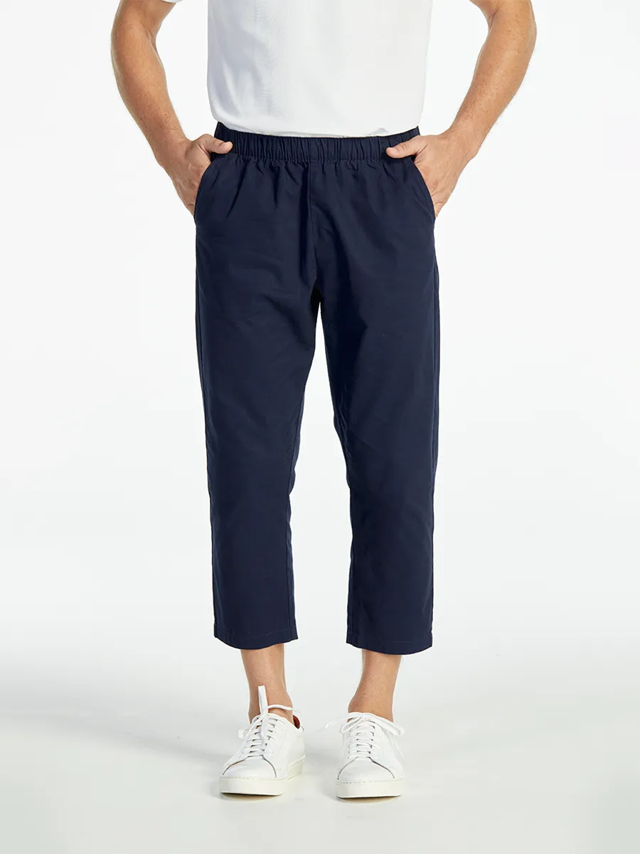 ELLE HOMME MEN ELASTIC WAIST PANTS W8Q001NV - NAVY ELLE HOMME MEN ELASTIC WAIST PANTS W8Q001NV - NAVY