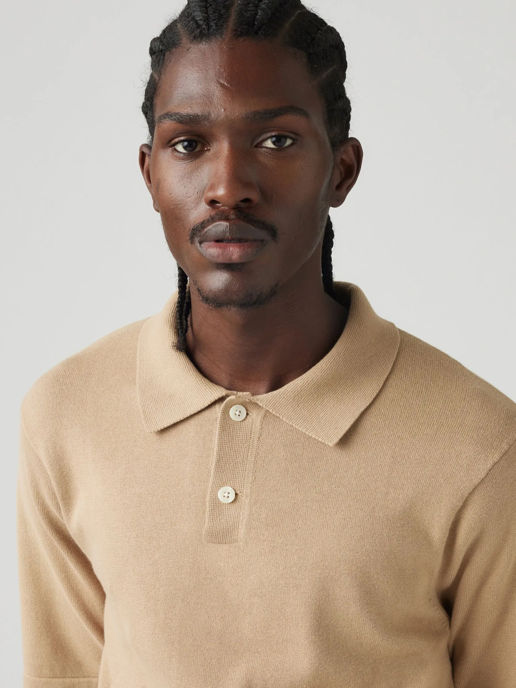 LEVI'S Men's Sweater Polo Tan LEVI'S Men's Sweater Polo Tan