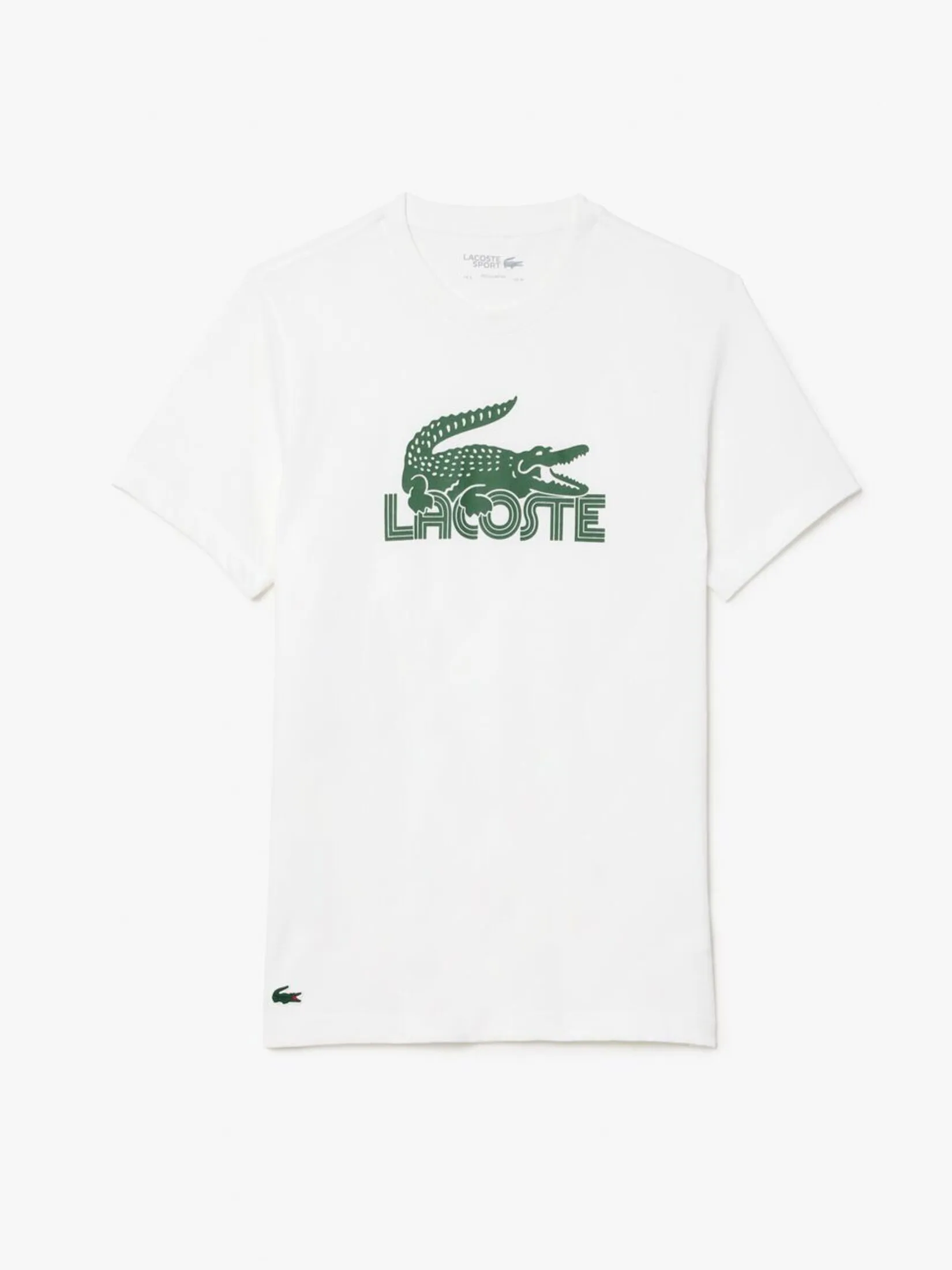 LACOSTE Ultra Dry Cotton Sport T-shirt White LACOSTE Ultra Dry Cotton Sport T-shirt White