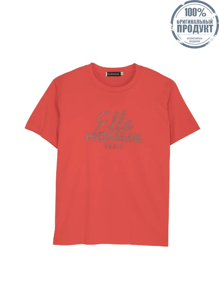 ELLE HOMME Men Round neck T-shirt with ELLE HOMME logo W8K909 - Red ELLE HOMME Men Round neck T-shirt with ELLE HOMME logo W8K909 - Red