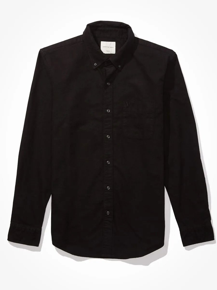 American Eagle MEN 2100 INT SF BTD PC DYE OXFORD W EAGLE 001 BLACK American Eagle MEN 2100 INT SF BTD PC DYE OXFORD W EAGLE 001 BLACK