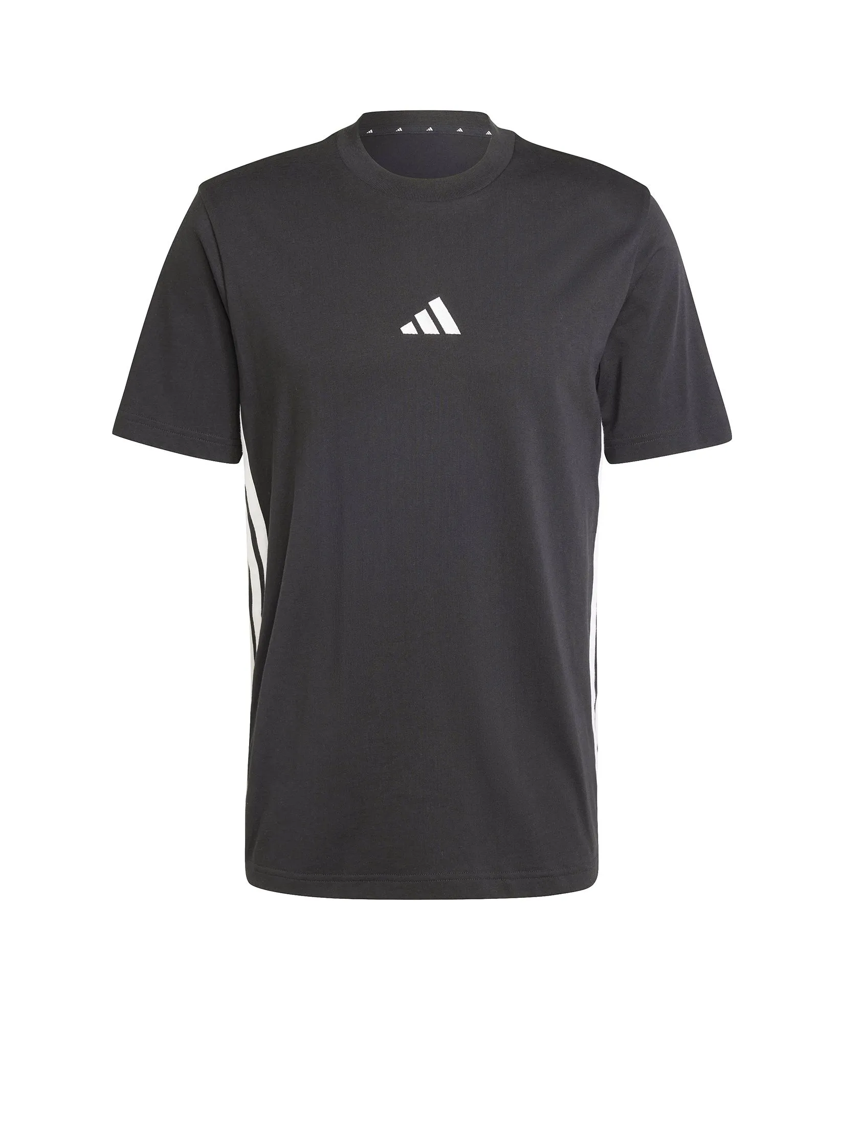 ADIDAS Men Jersey T-Shirt Essentials 3-Stripes Single JD1906 Black / Blackwhite ADIDAS Men Jersey T-Shirt Essentials 3-Stripes Single JD1906 Black / Blackwhite