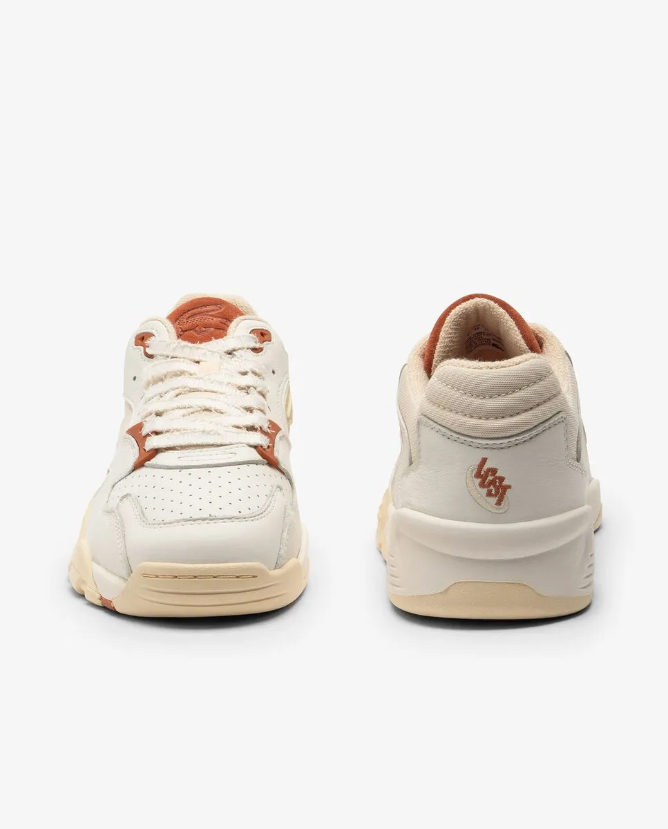 LACOSTE Men’s Game Trainer Leather Sneakers Beige LACOSTE Men’s Game Trainer Leather Sneakers Beige