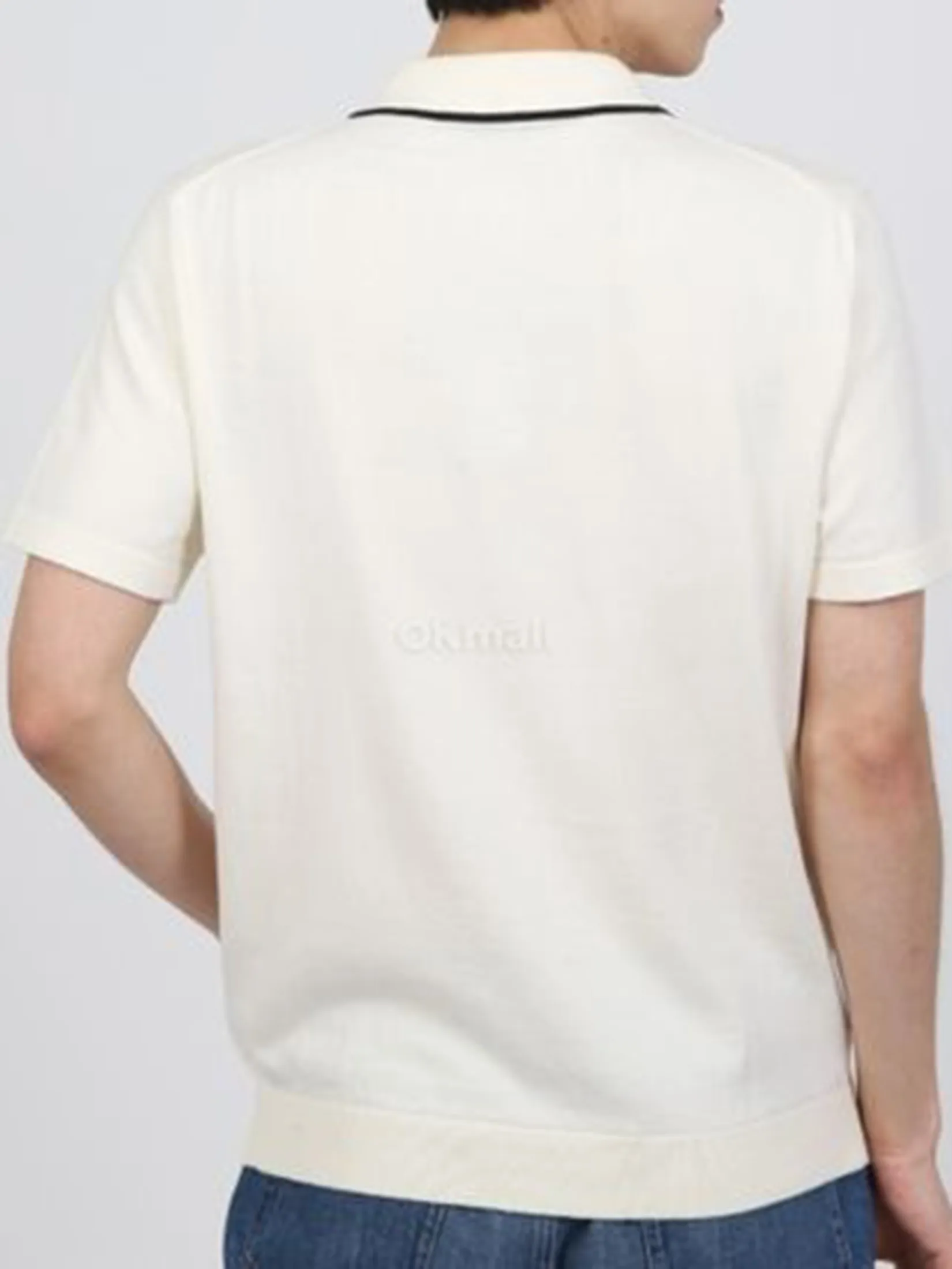 A.P.C. Men Polo Womenynn SS25 Blanc Casse / Noir A.P.C. Men Polo Womenynn SS25 Blanc Casse / Noir