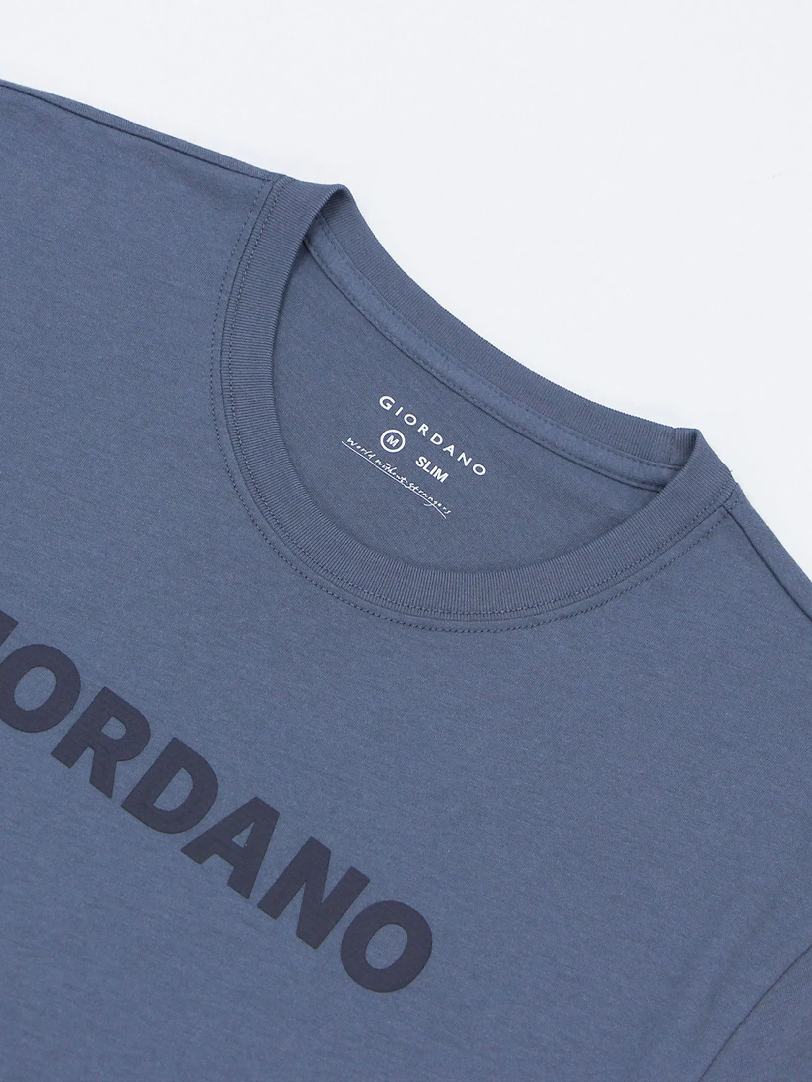 GIORDANO Men's Slim Jersey Printed Tee (Signature) Napture Blue GIORDANO Men's Slim Jersey Printed Tee (Signature) Napture Blue