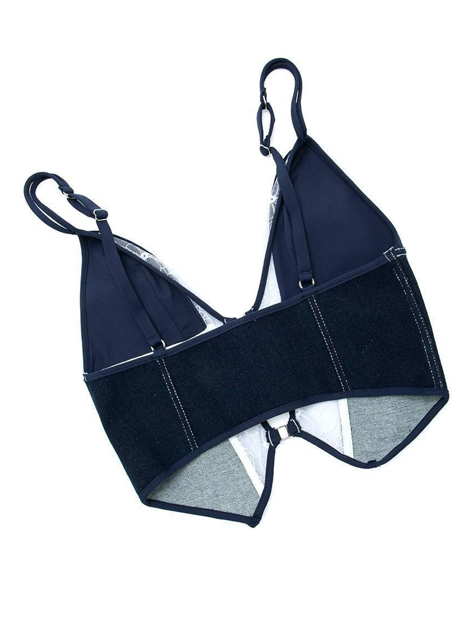 SABINA Bralette Woman MERGE X SABINA Cora Plunge - Dark Blue SABINA Bralette Woman MERGE X SABINA Cora Plunge - Dark Blue
