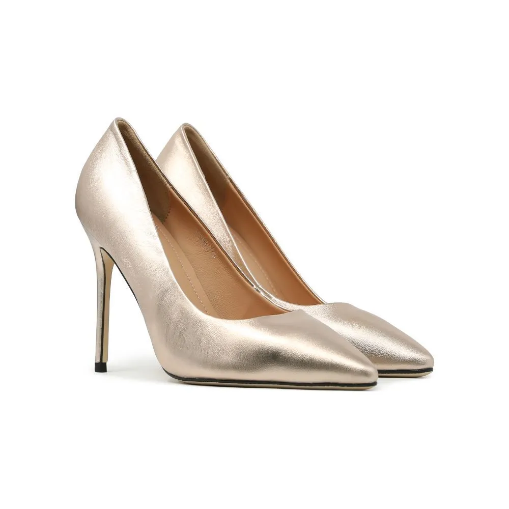 SHU CELEB HEELS 4" IN MILAN SWSC0801-RG41-ROSE GOLD SHU CELEB HEELS 4" IN MILAN SWSC0801-RG41-ROSE GOLD