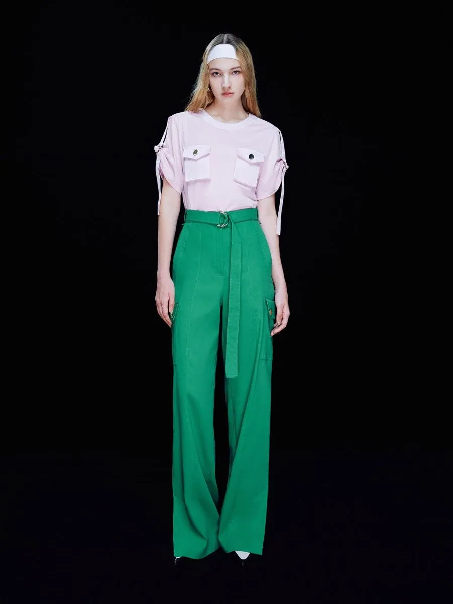 ASV (SS24) Glenda Women Straight Pants  Green ASV (SS24) Glenda Women Straight Pants  Green