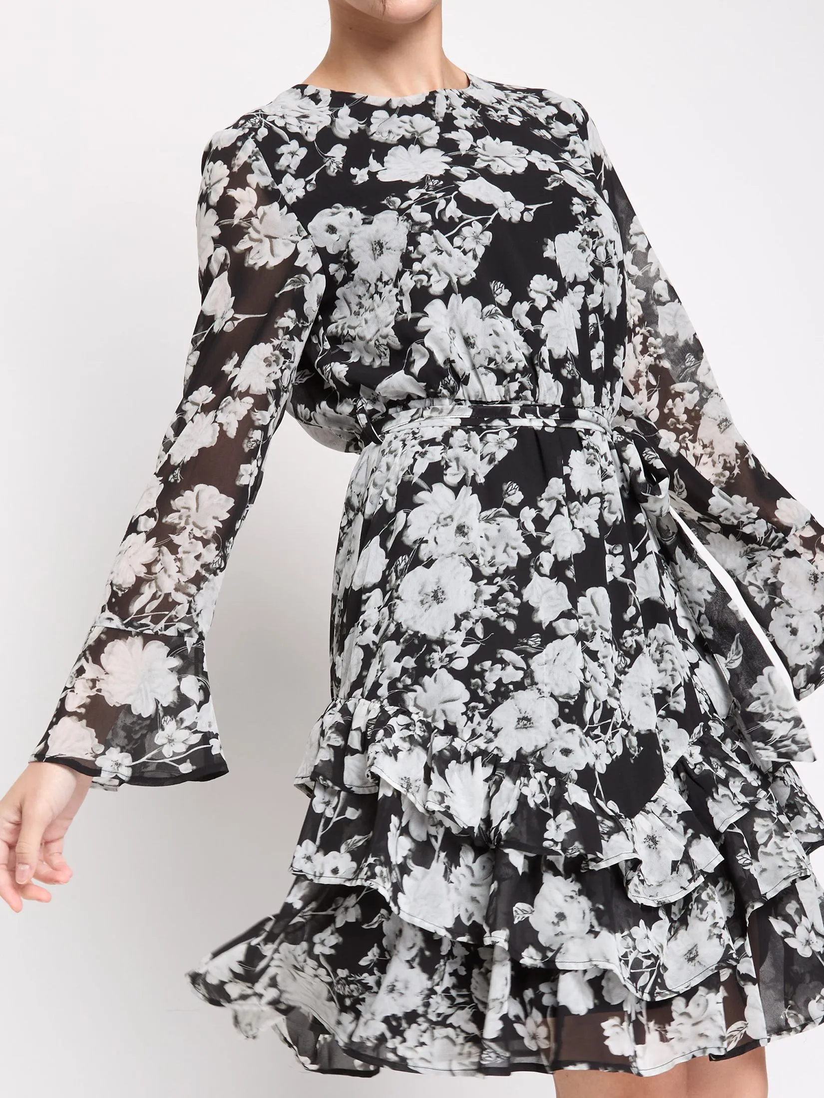 FOF Women Dress Flare Skirt Black FOF Women Dress Flare Skirt Black